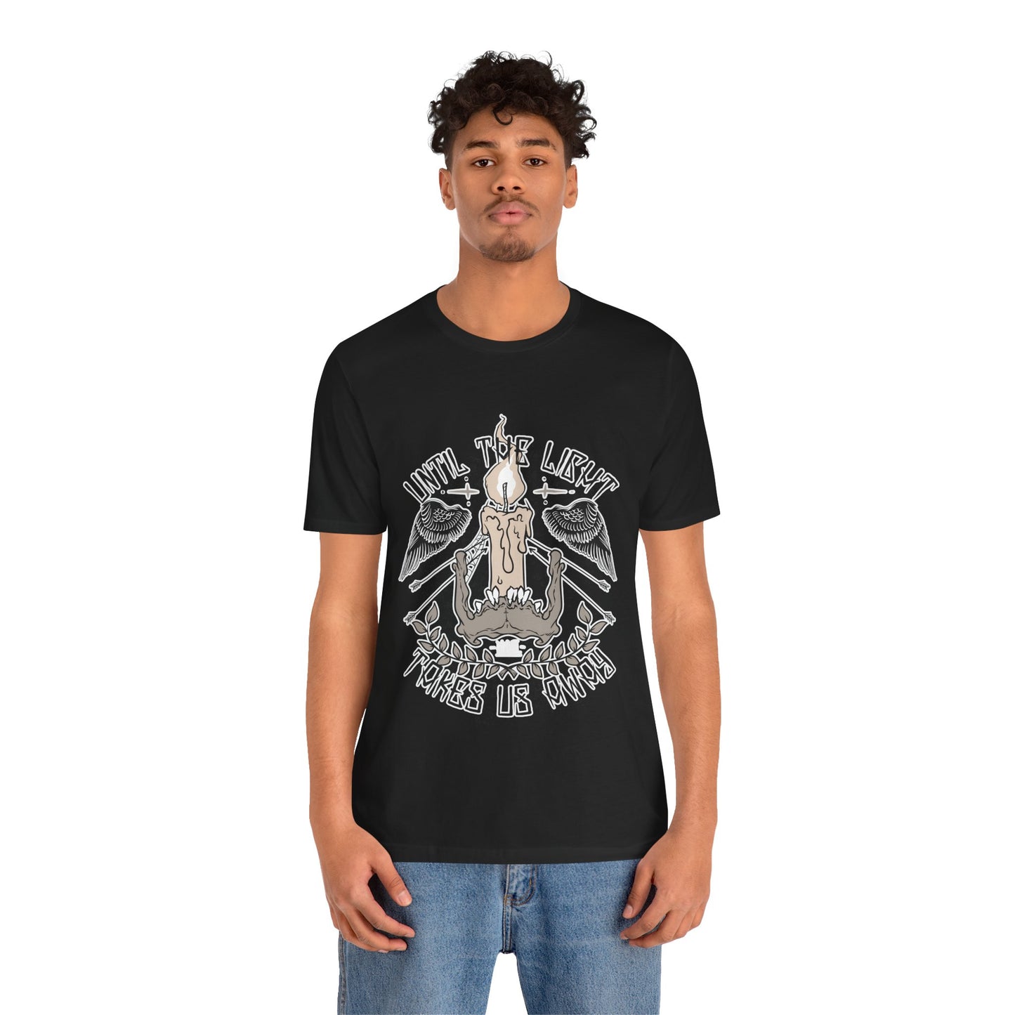 Until the Light Takes us Away T-shirt, Inspirational T-shirt, Skull Shirt, Heavy Metal Rock Shirt, Wings T-Shirt, Rockers T-shirt