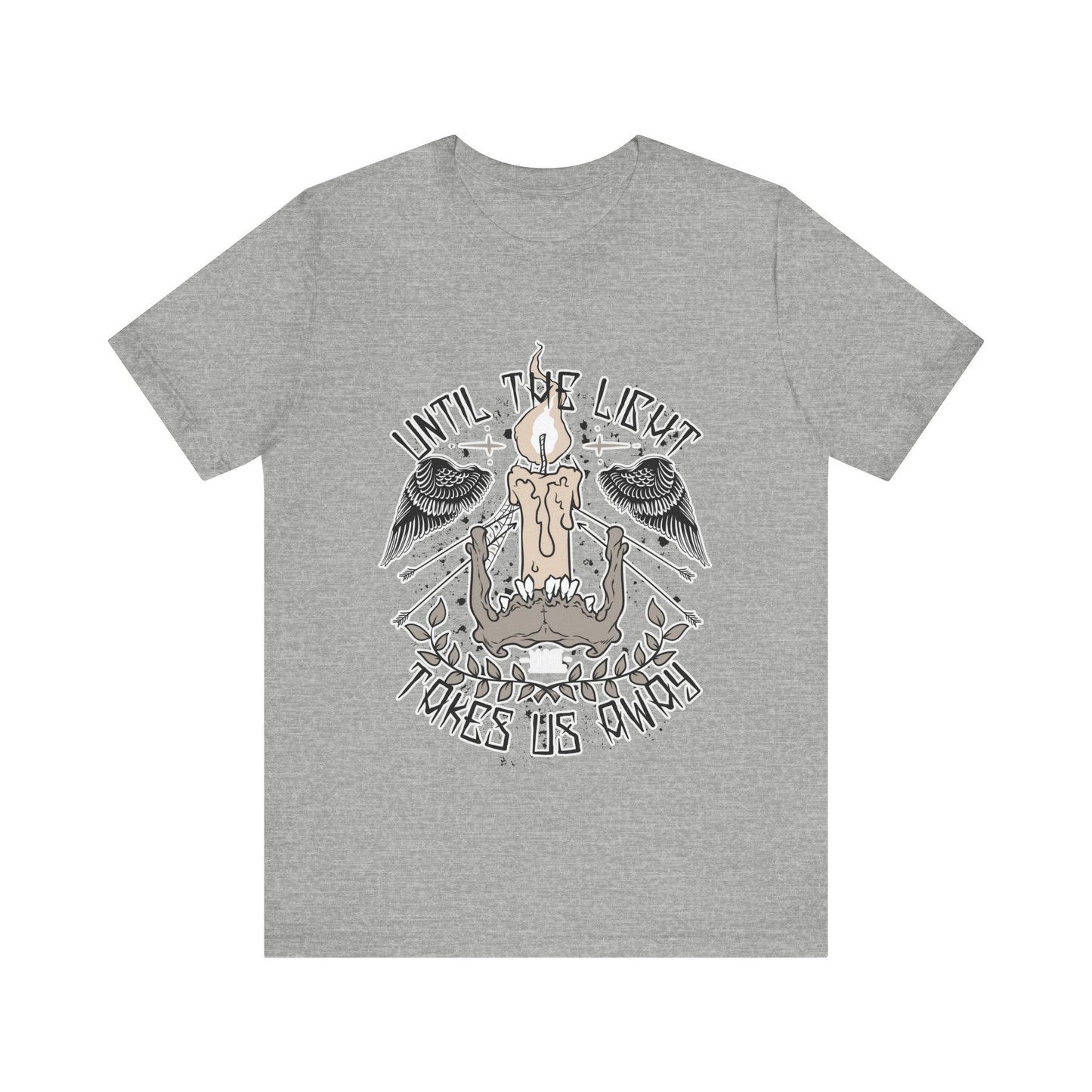 Until the Light Takes us Away T-shirt, Inspirational T-shirt, Skull Shirt, Heavy Metal Rock Shirt, Wings T-Shirt, Rockers T-shirt