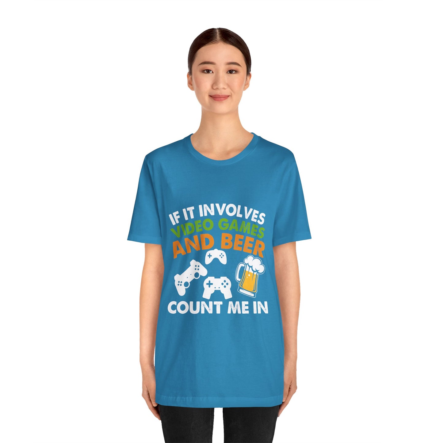 Video Games T-shirt, Gaming Shirt, Video Games and Beer Shirt, T-shirt for Gamers, Funny Gamer Shirts, Gift for Him, Funny Gaming Tee