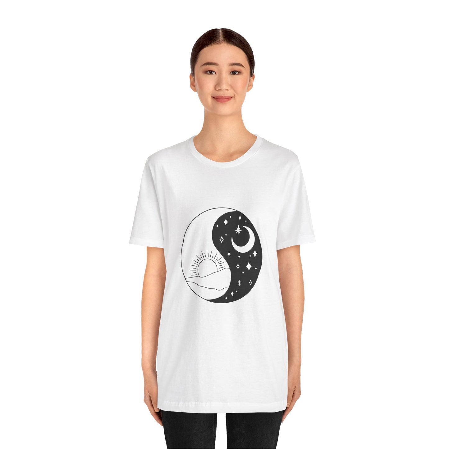 Ying Yang T-shirt, Sun and Moon Shirt, Mystical Shirt, Boho T-shirt, Mystics Shirt, Bohemian T-shirt, Gift Shirt for Her