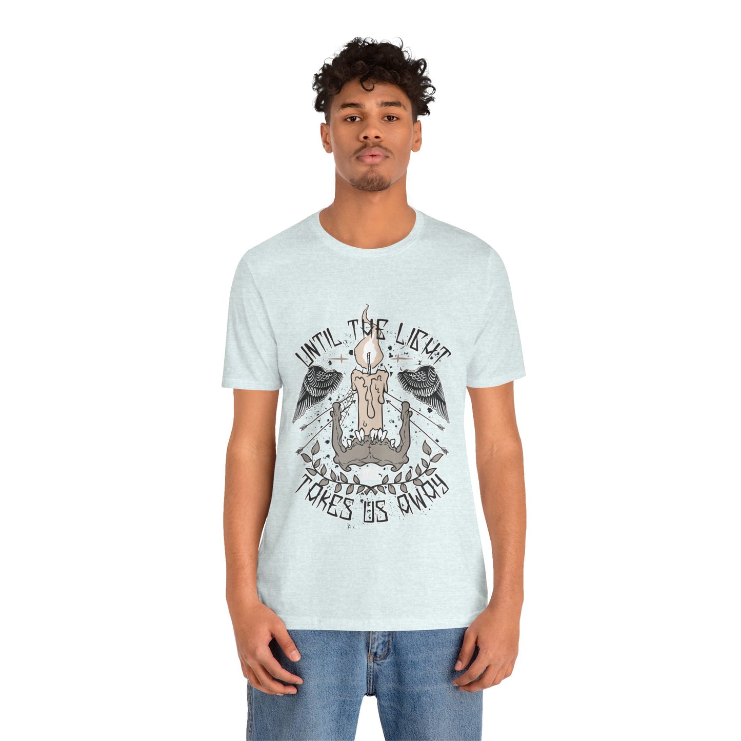 Until the Light Takes us Away T-shirt, Inspirational T-shirt, Skull Shirt, Heavy Metal Rock Shirt, Wings T-Shirt, Rockers T-shirt