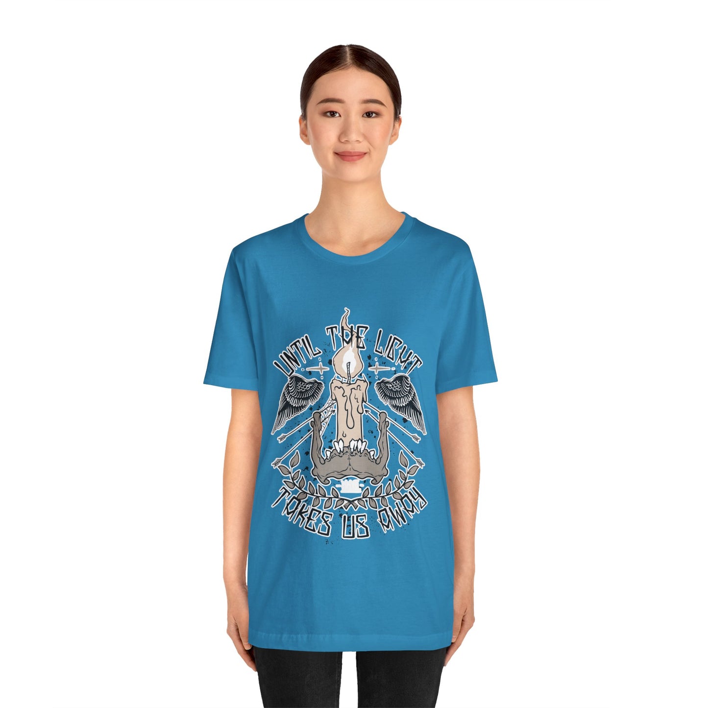 Until the Light Takes us Away T-shirt, Inspirational T-shirt, Skull Shirt, Heavy Metal Rock Shirt, Wings T-Shirt, Rockers T-shirt