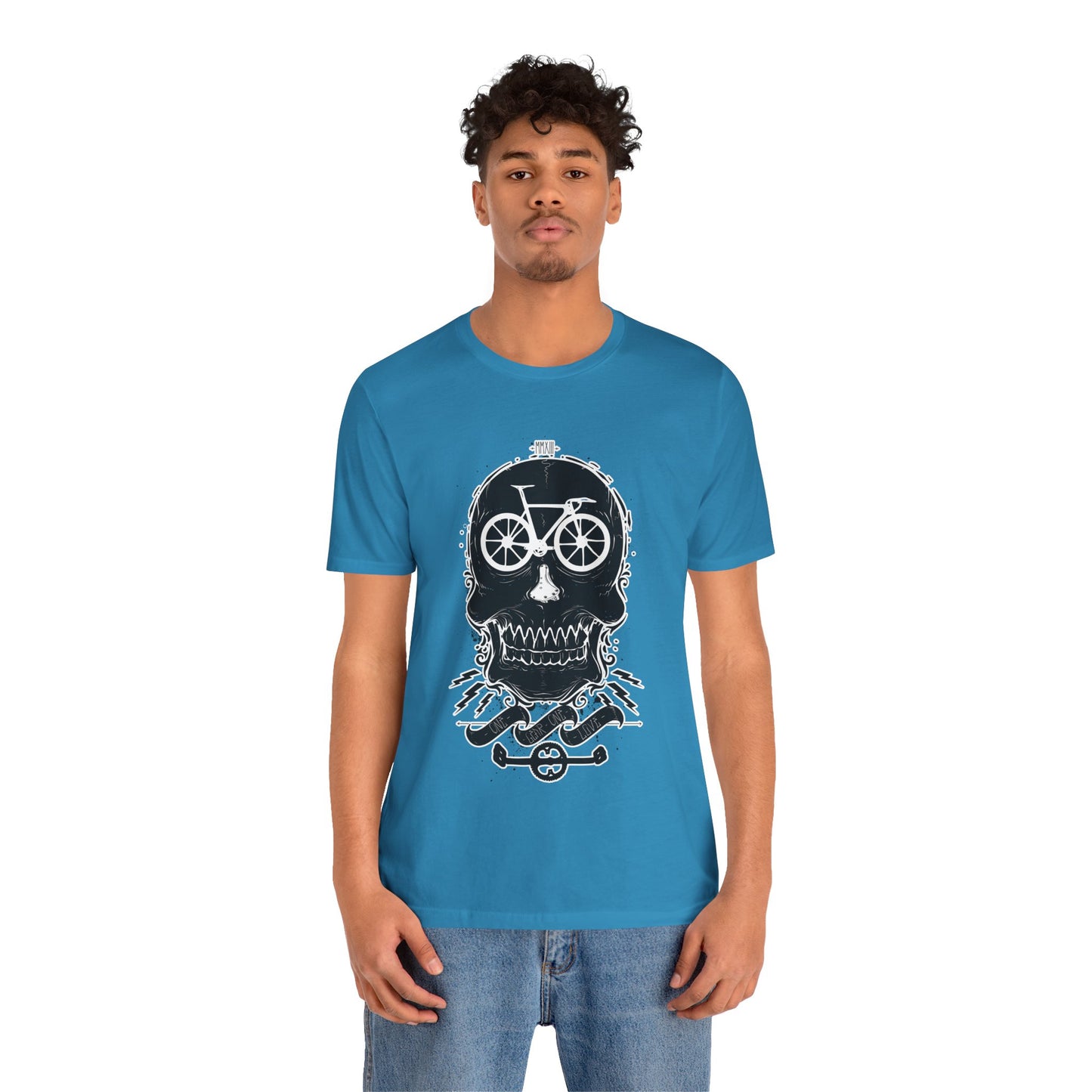 Bicycle Love T-shirt, Skull T-shirt, Shirt with Skull, Skull Head T-shirt, T-shirt with Bicycle, Horror Shirt, Humor T-Shirt