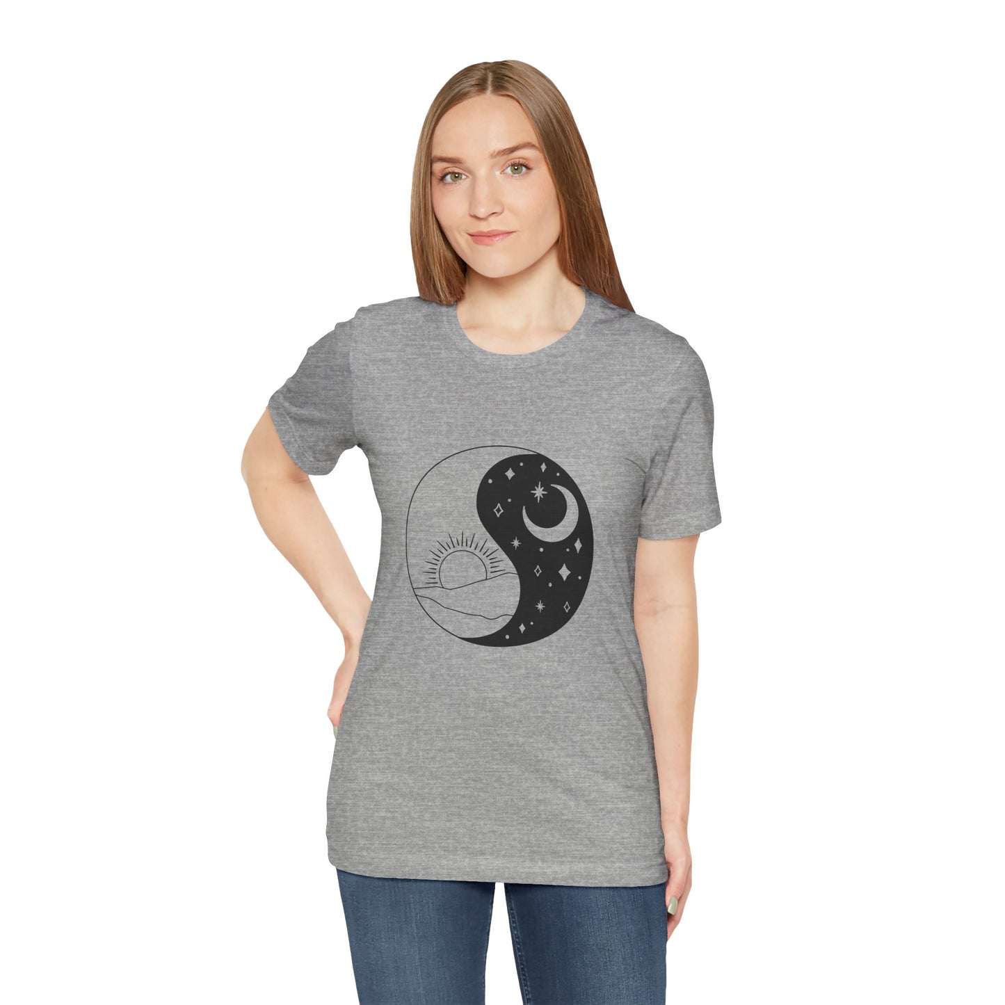 Ying Yang T-shirt, Sun and Moon Shirt, Mystical Shirt, Boho T-shirt, Mystics Shirt, Bohemian T-shirt, Gift Shirt for Her