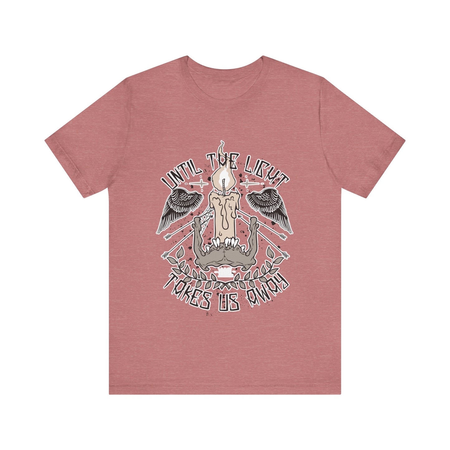 Until the Light Takes us Away T-shirt, Inspirational T-shirt, Skull Shirt, Heavy Metal Rock Shirt, Wings T-Shirt, Rockers T-shirt
