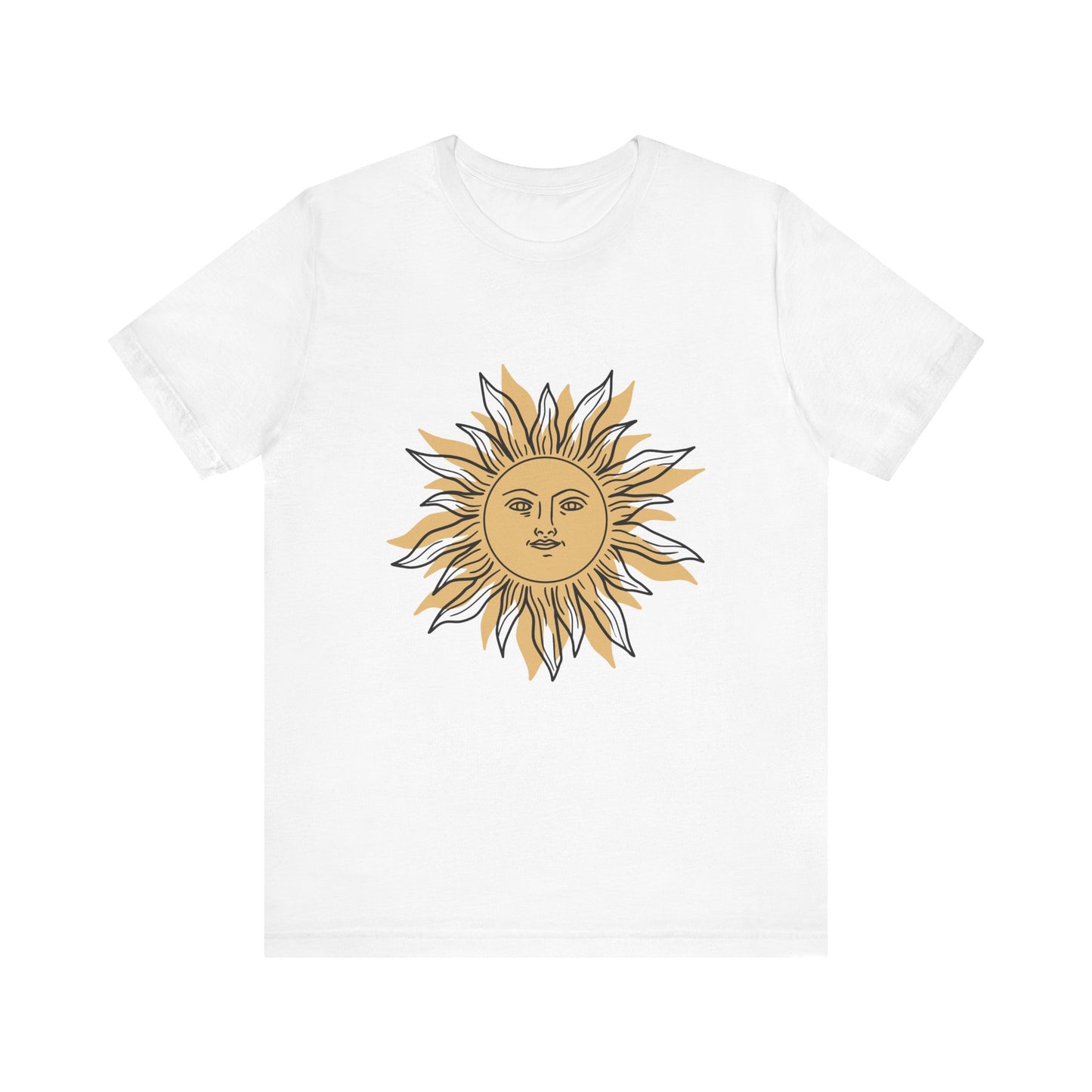 Sun Face T-shirt, Mystical Shirt, Boho T-shirt, Solar T-shirt, Moon and Stars T-Shirt, Bohemian T-shirt, Astrologic Shirt, Gift for Her