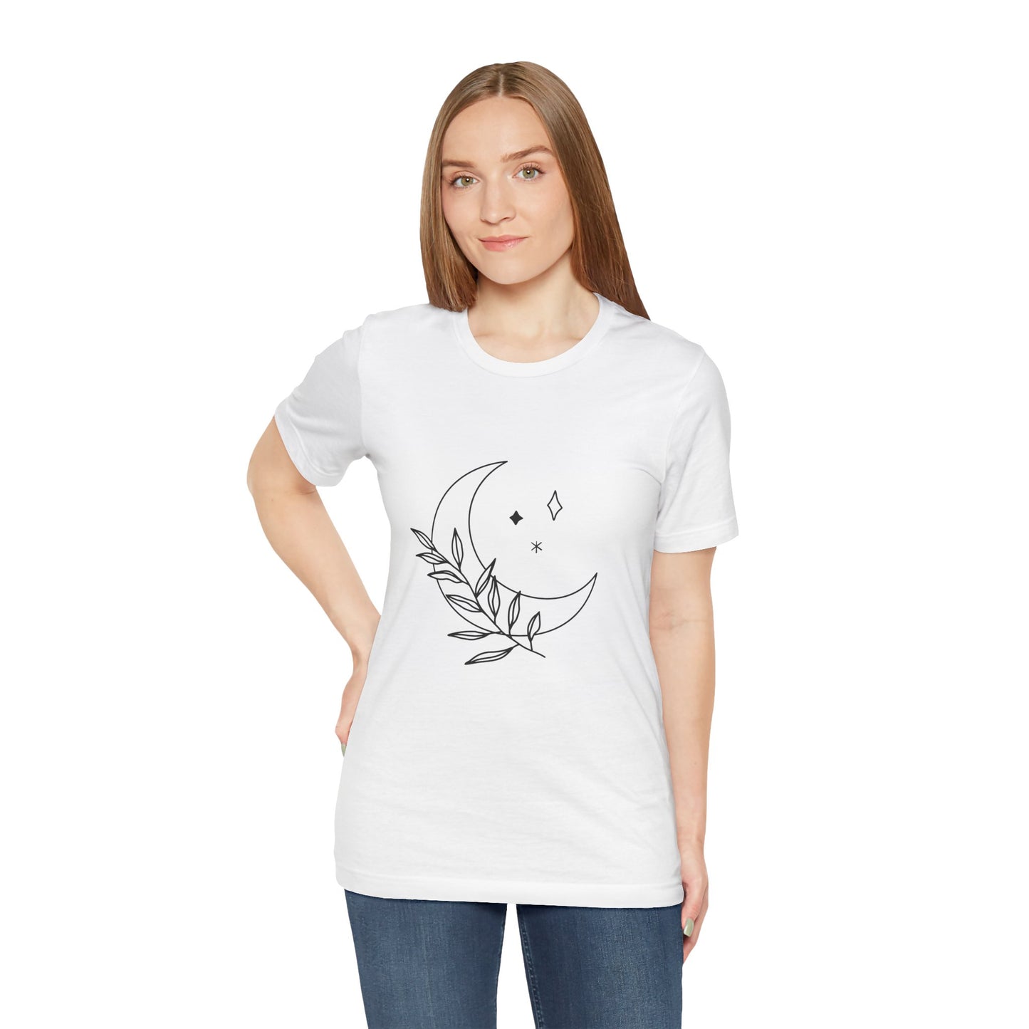 Moon Branch T-shirt, Mystical Shirt, Mystic Tee, Boho T-shirt, Bohemian T-shirt, Moon and Stars T-Shirt, Gift for Her