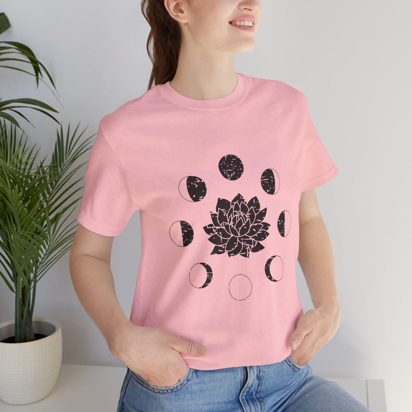 Lotus Moon Phase T-shirt, Boho T-shirt, Grunge Shirt, Inspirational T-shirt, Bohemian T-shirt, Moon and Stars T-Shirt, Gift for Her