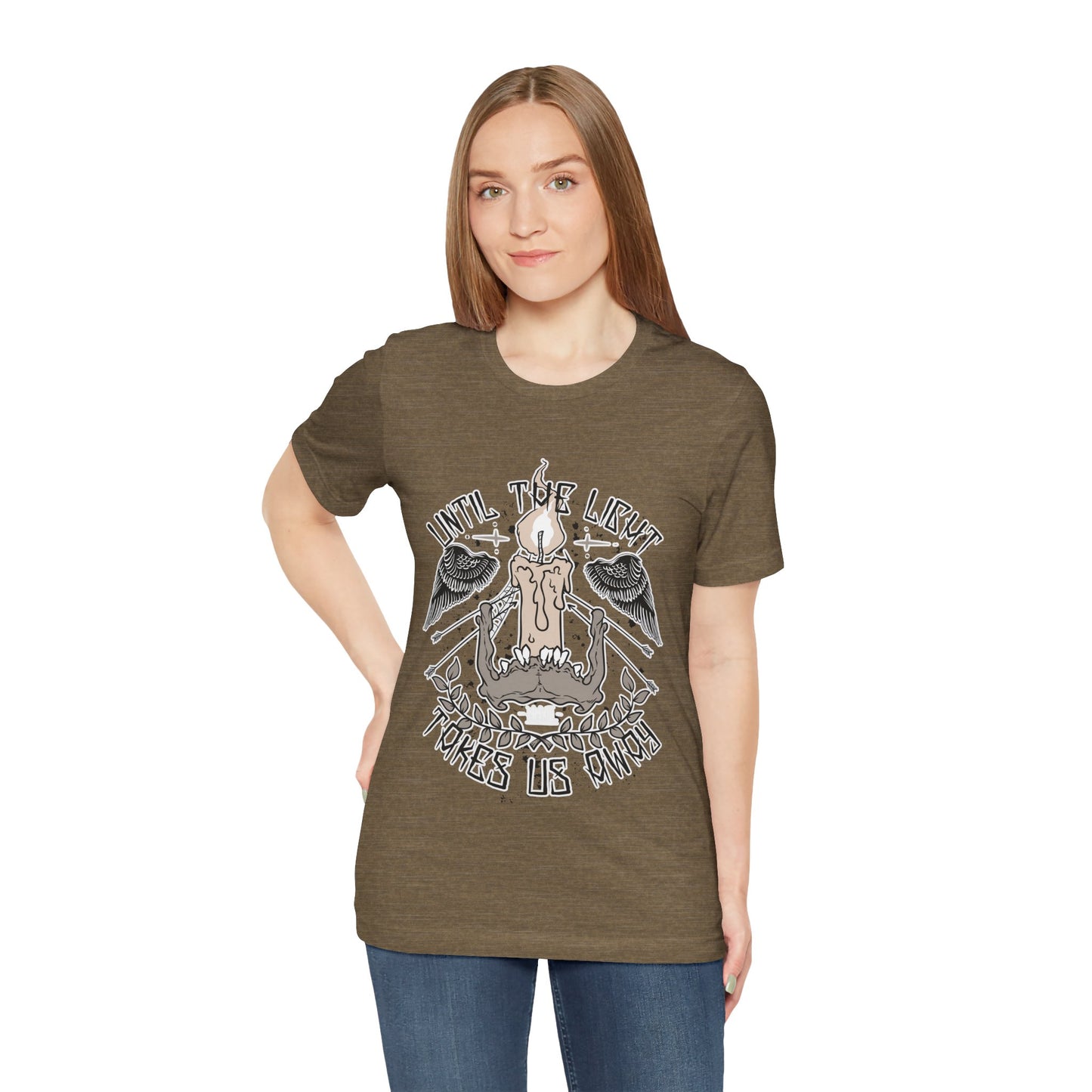 Until the Light Takes us Away T-shirt, Inspirational T-shirt, Skull Shirt, Heavy Metal Rock Shirt, Wings T-Shirt, Rockers T-shirt
