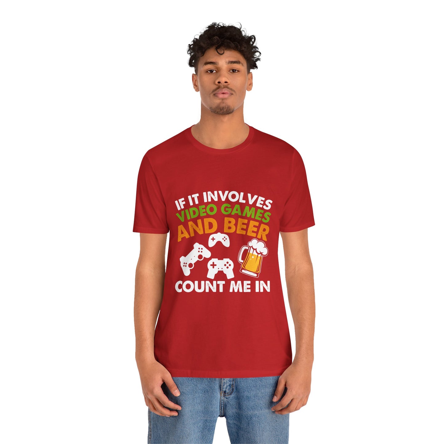 Video Games T-shirt, Gaming Shirt, Video Games and Beer Shirt, T-shirt for Gamers, Funny Gamer Shirts, Gift for Him, Funny Gaming Tee