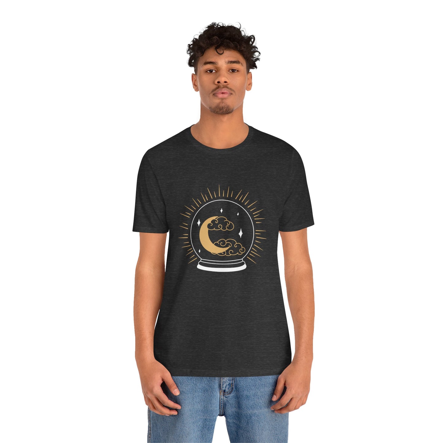 Celestial Crystal Ball T-shirt, Boho T-shirt, Inspirational T-shirt, Bohemian T-shirt, Moon and Stars T-Shirt, Gift Travel Shirt