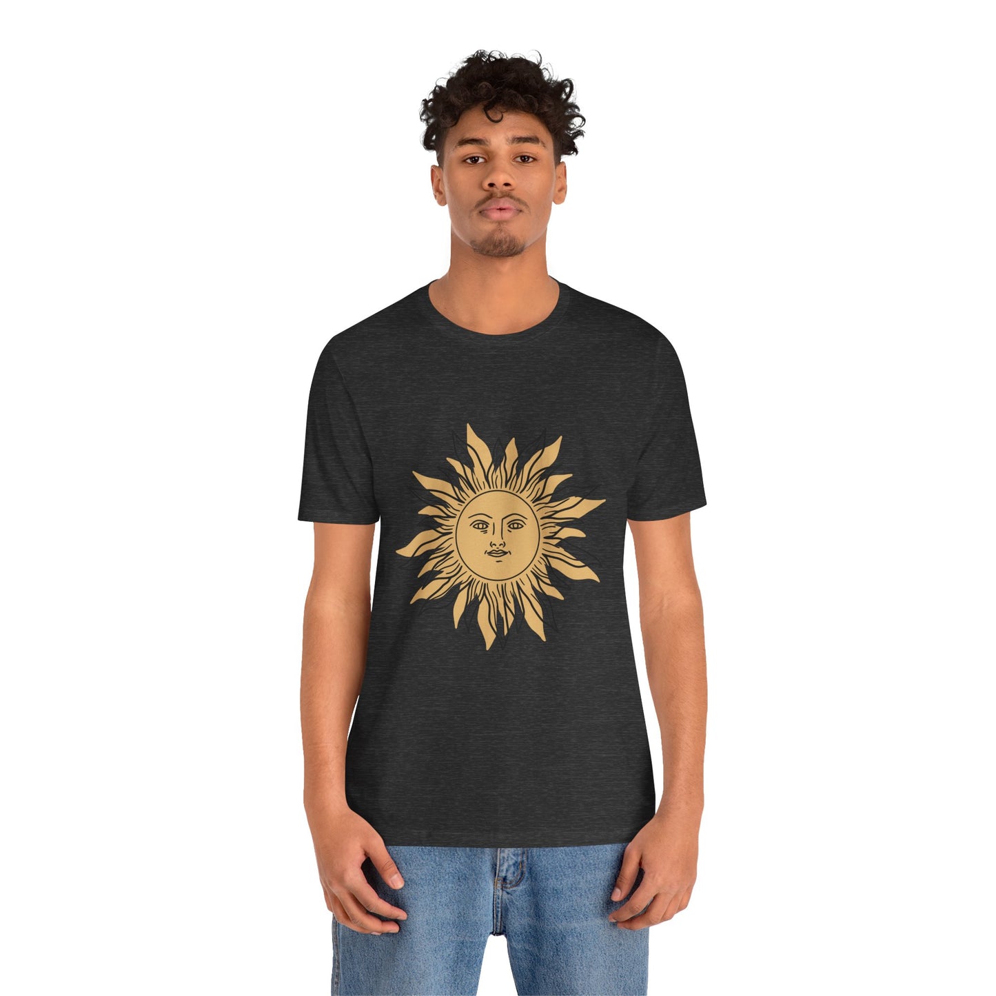 Sun Face T-shirt, Mystical Shirt, Boho T-shirt, Solar T-shirt, Moon and Stars T-Shirt, Bohemian T-shirt, Astrologic Shirt, Gift for Her