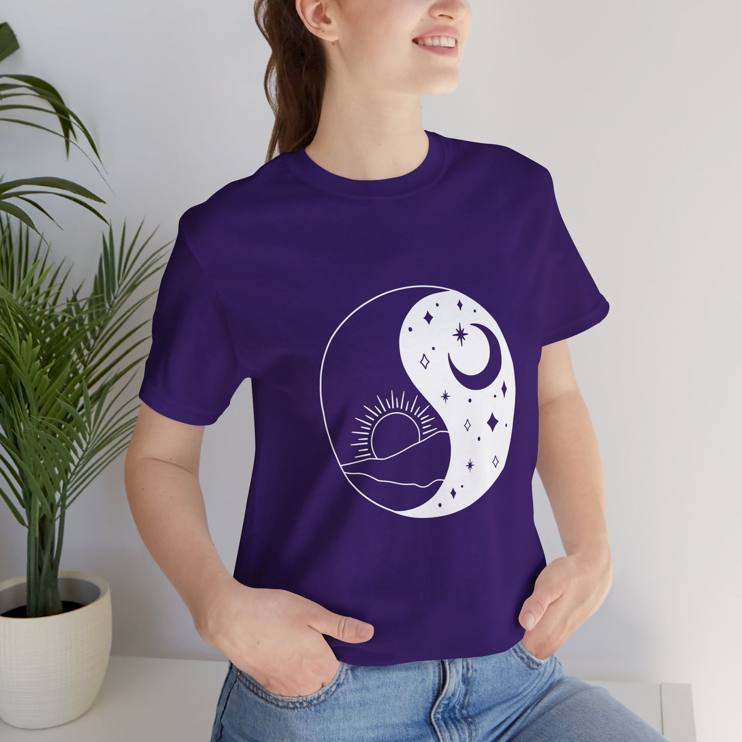 Ying Yang T-shirt, Sun and Moon Shirt, Mystical Shirt, Boho T-shirt, Mystics Shirt, Bohemian T-shirt, Gift Shirt for Her
