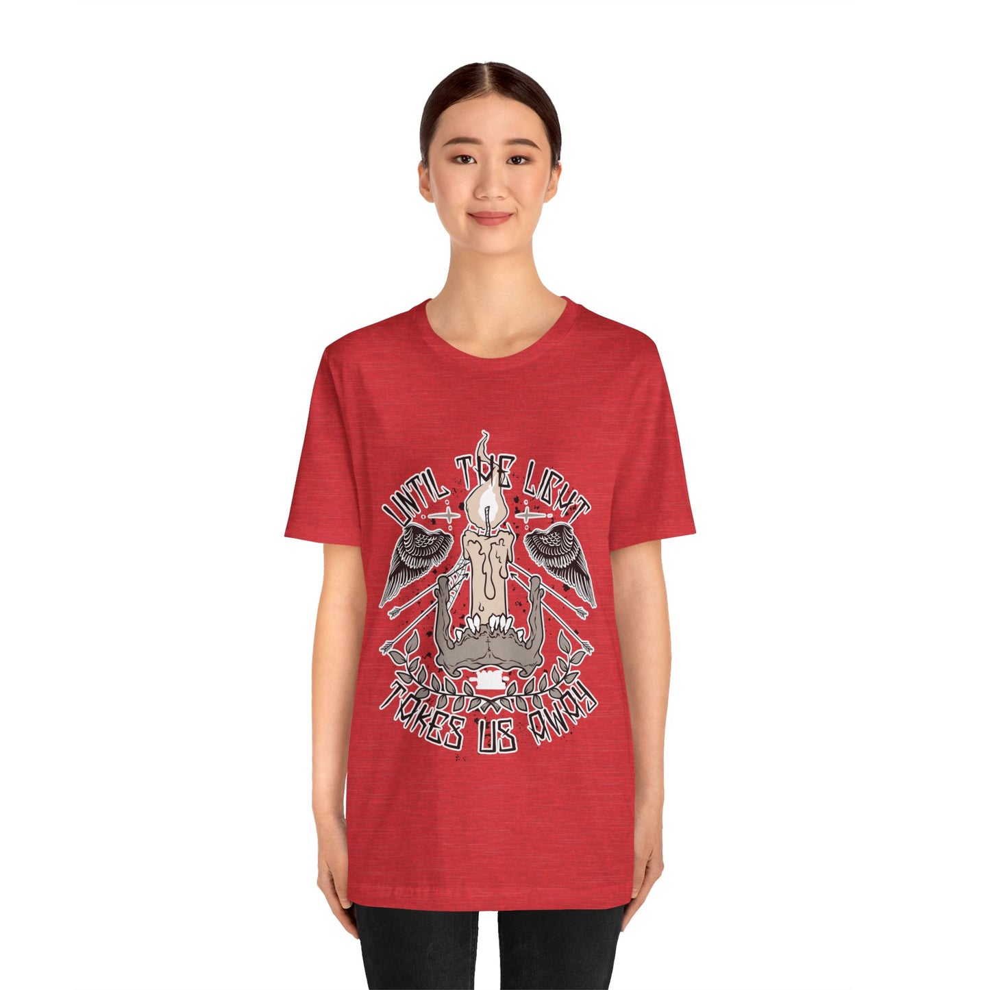 Until the Light Takes us Away T-shirt, Inspirational T-shirt, Skull Shirt, Heavy Metal Rock Shirt, Wings T-Shirt, Rockers T-shirt