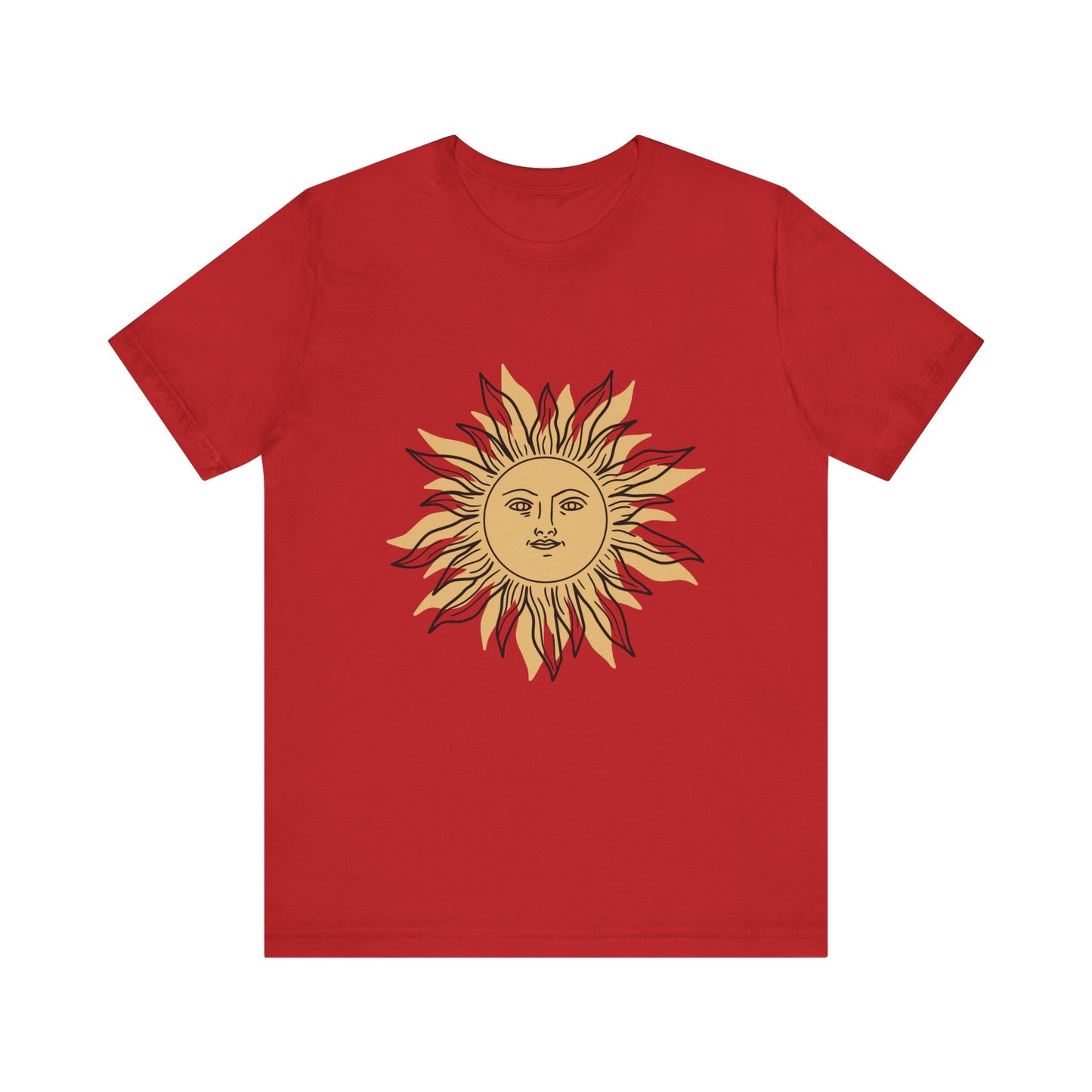 Sun Face T-shirt, Mystical Shirt, Boho T-shirt, Solar T-shirt, Moon and Stars T-Shirt, Bohemian T-shirt, Astrologic Shirt, Gift for Her