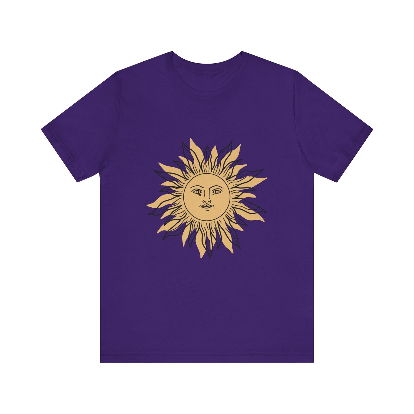Sun Face T-shirt, Mystical Shirt, Boho T-shirt, Solar T-shirt, Moon and Stars T-Shirt, Bohemian T-shirt, Astrologic Shirt, Gift for Her