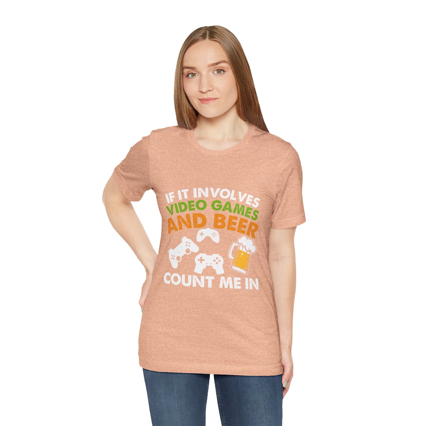 Video Games T-shirt, Gaming Shirt, Video Games and Beer Shirt, T-shirt for Gamers, Funny Gamer Shirts, Gift for Him, Funny Gaming Tee
