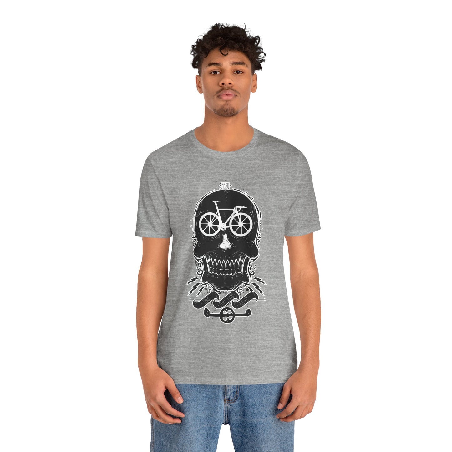 Bicycle Love T-shirt, Skull T-shirt, Shirt with Skull, Skull Head T-shirt, T-shirt with Bicycle, Horror Shirt, Humor T-Shirt