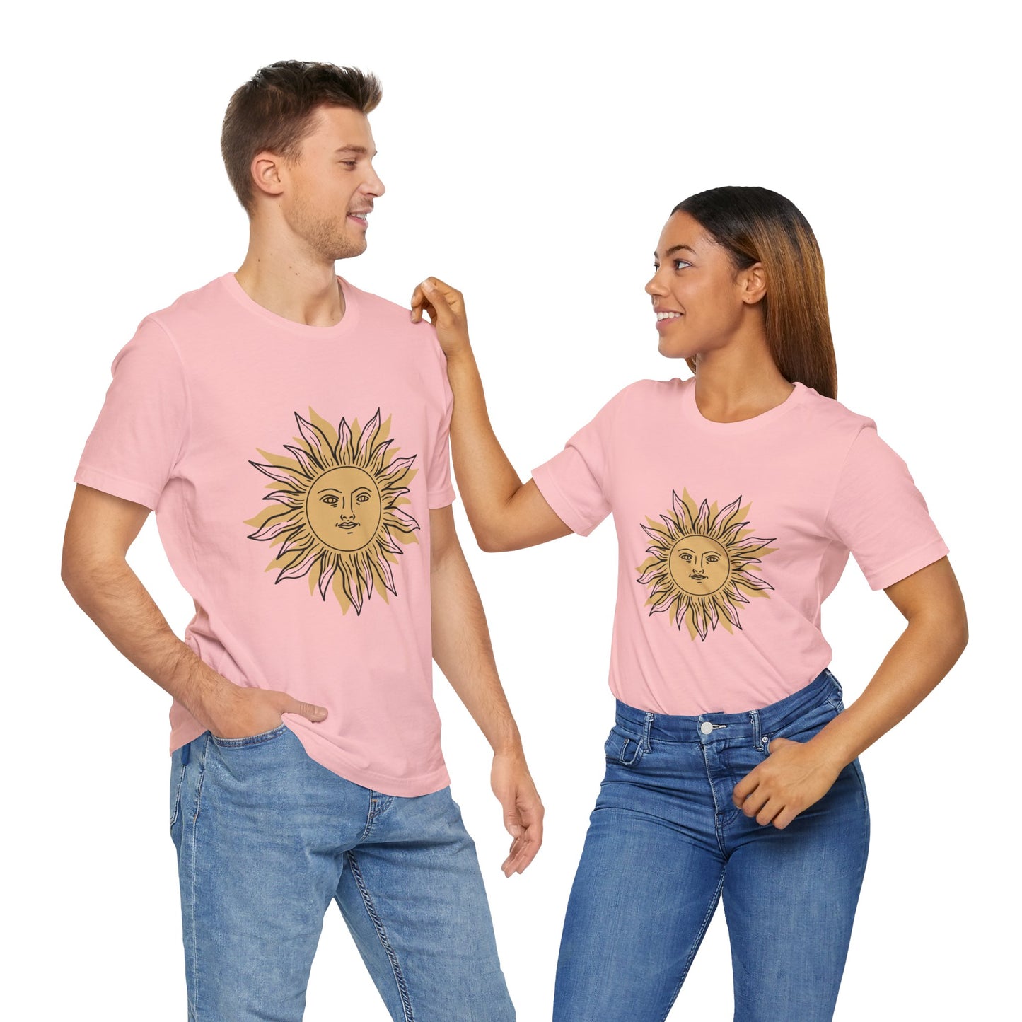 Sun Face T-shirt, Mystical Shirt, Boho T-shirt, Solar T-shirt, Moon and Stars T-Shirt, Bohemian T-shirt, Astrologic Shirt, Gift for Her
