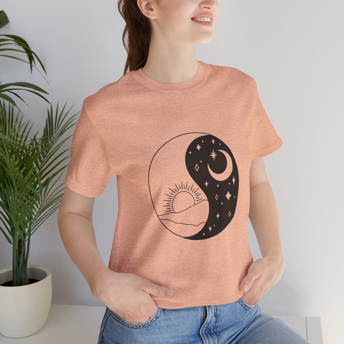 Ying Yang T-shirt, Sun and Moon Shirt, Mystical Shirt, Boho T-shirt, Mystics Shirt, Bohemian T-shirt, Gift Shirt for Her