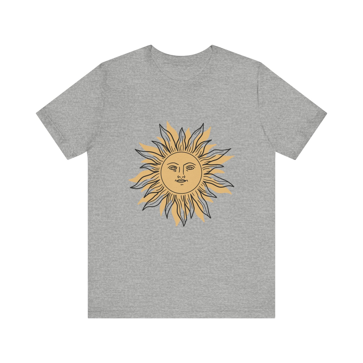 Sun Face T-shirt, Mystical Shirt, Boho T-shirt, Solar T-shirt, Moon and Stars T-Shirt, Bohemian T-shirt, Astrologic Shirt, Gift for Her