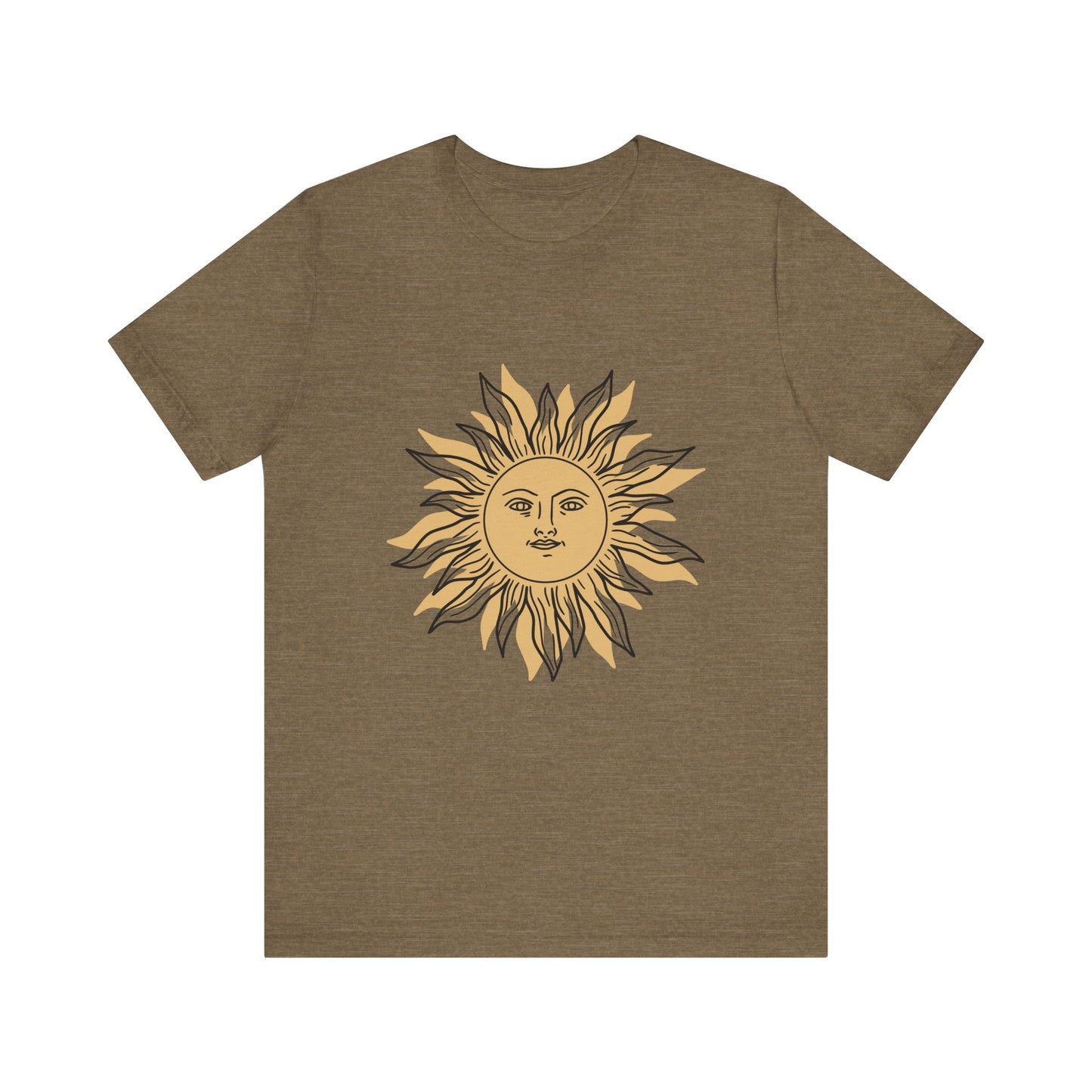 Sun Face T-shirt, Mystical Shirt, Boho T-shirt, Solar T-shirt, Moon and Stars T-Shirt, Bohemian T-shirt, Astrologic Shirt, Gift for Her