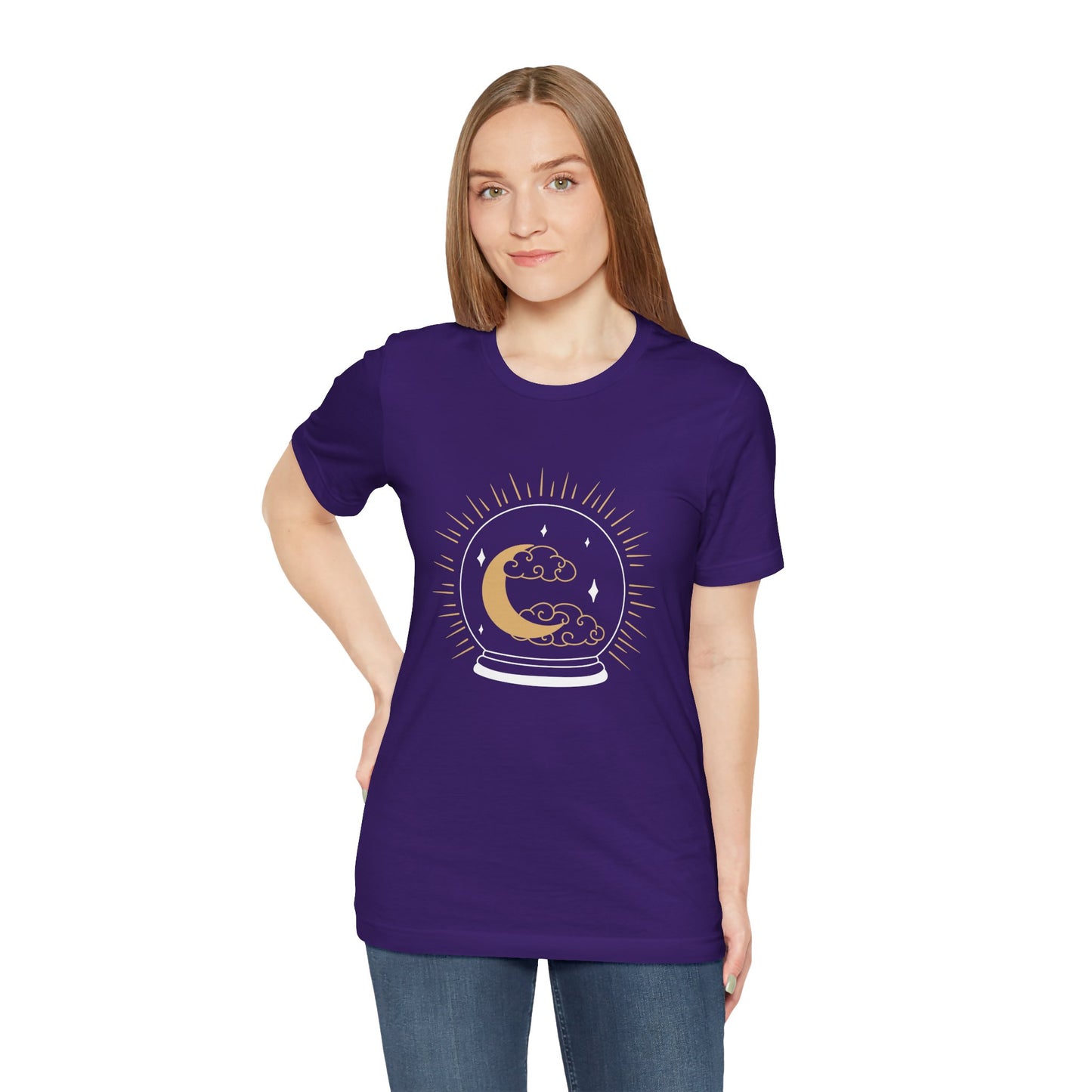 Celestial Crystal Ball T-shirt, Boho T-shirt, Inspirational T-shirt, Bohemian T-shirt, Moon and Stars T-Shirt, Gift Travel Shirt
