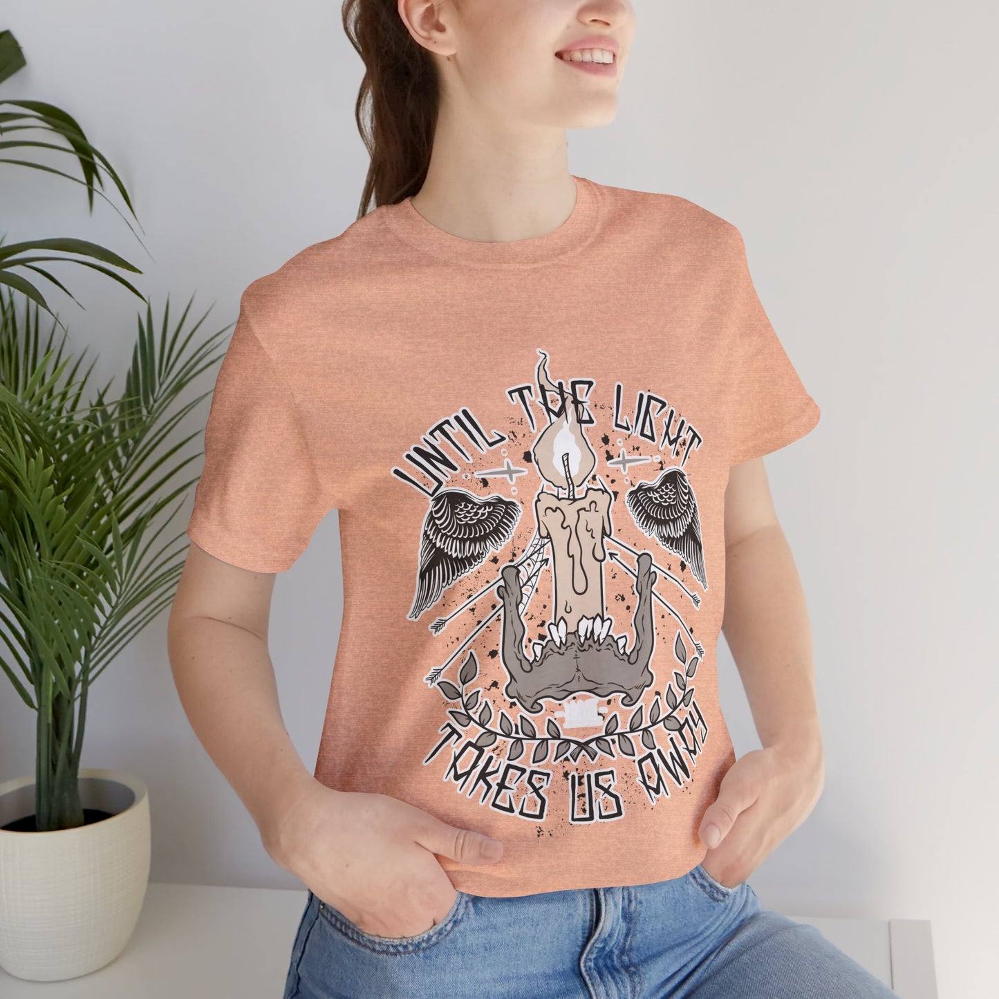 Until the Light Takes us Away T-shirt, Inspirational T-shirt, Skull Shirt, Heavy Metal Rock Shirt, Wings T-Shirt, Rockers T-shirt
