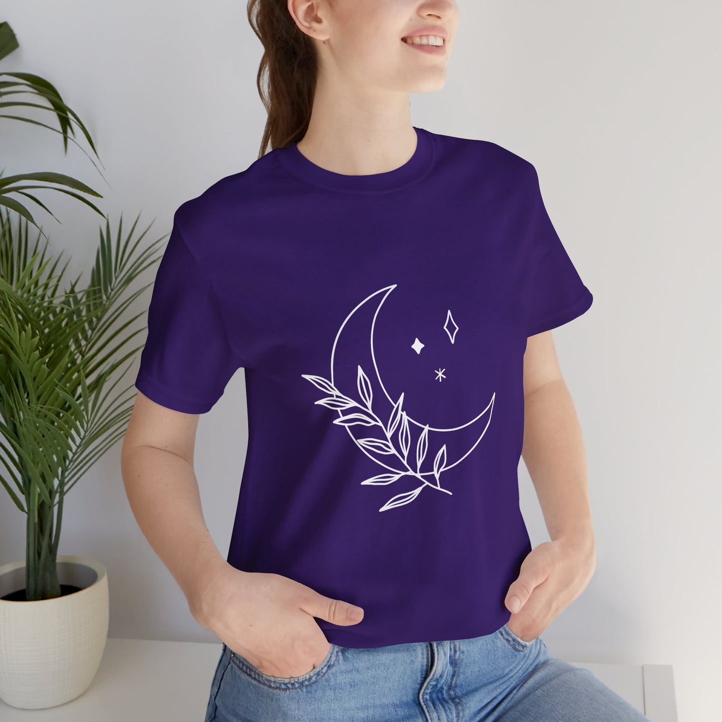 Moon Branch T-shirt, Mystical Shirt, Mystic Tee, Boho T-shirt, Bohemian T-shirt, Moon and Stars T-Shirt, Gift for Her