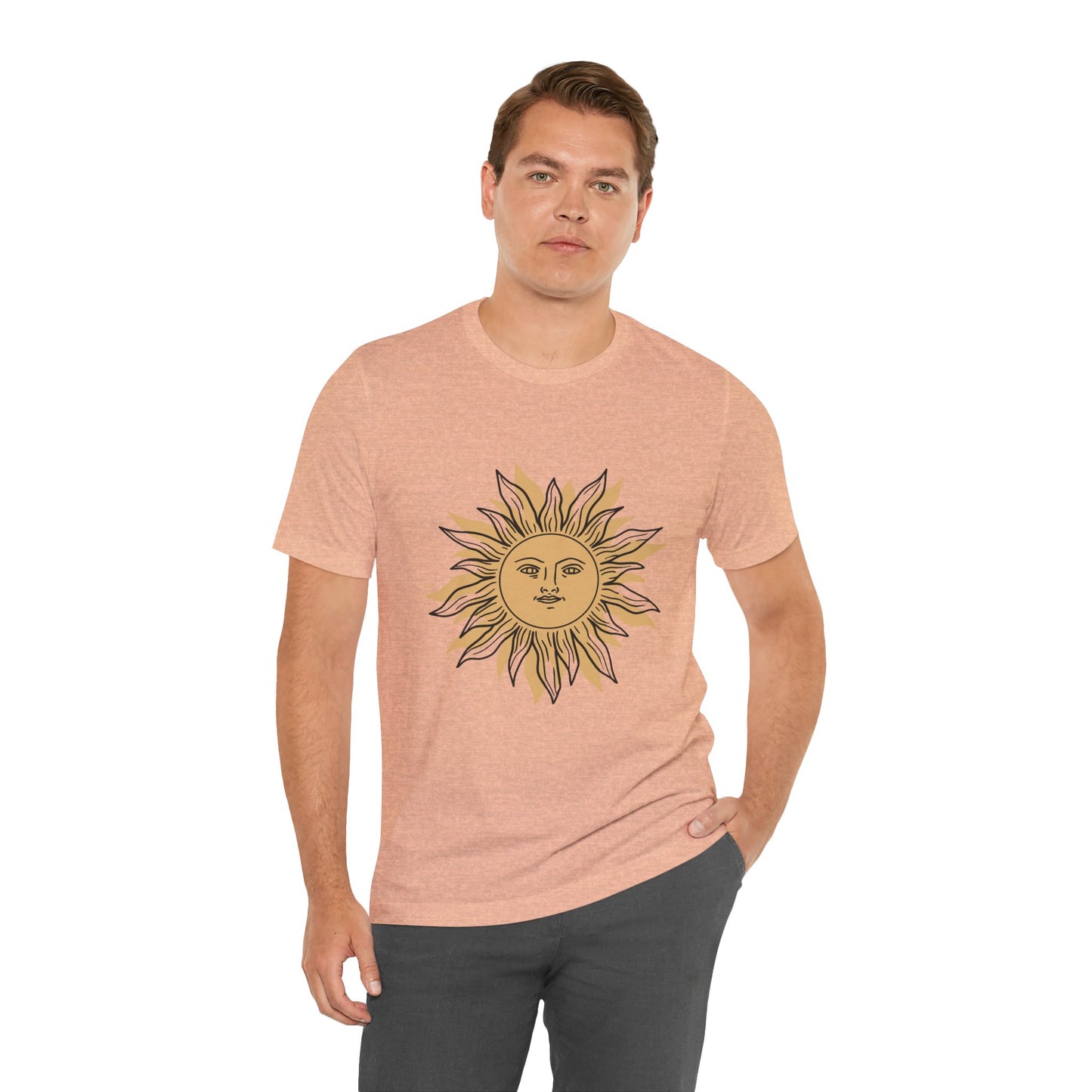 Sun Face T-shirt, Mystical Shirt, Boho T-shirt, Solar T-shirt, Moon and Stars T-Shirt, Bohemian T-shirt, Astrologic Shirt, Gift for Her