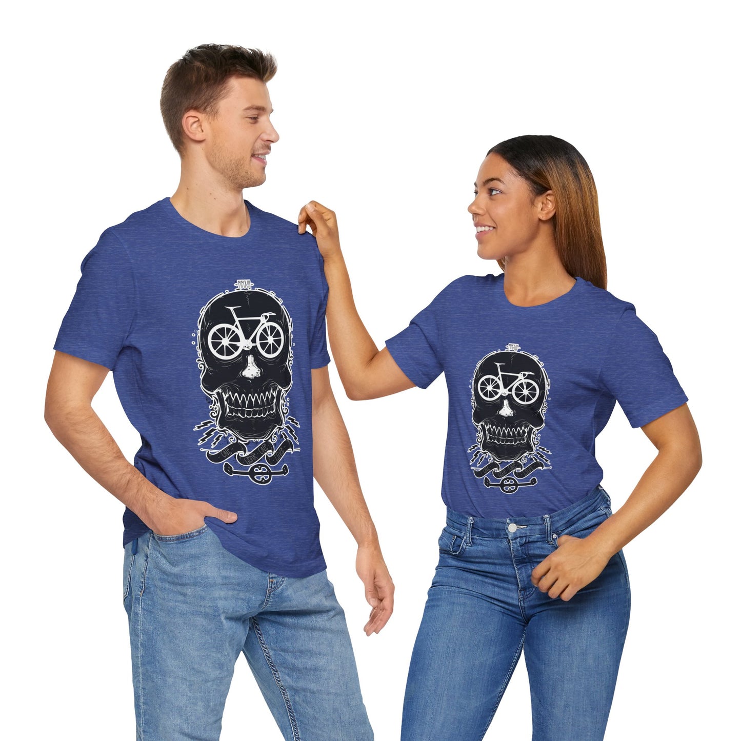 Bicycle Love T-shirt, Skull T-shirt, Shirt with Skull, Skull Head T-shirt, T-shirt with Bicycle, Horror Shirt, Humor T-Shirt
