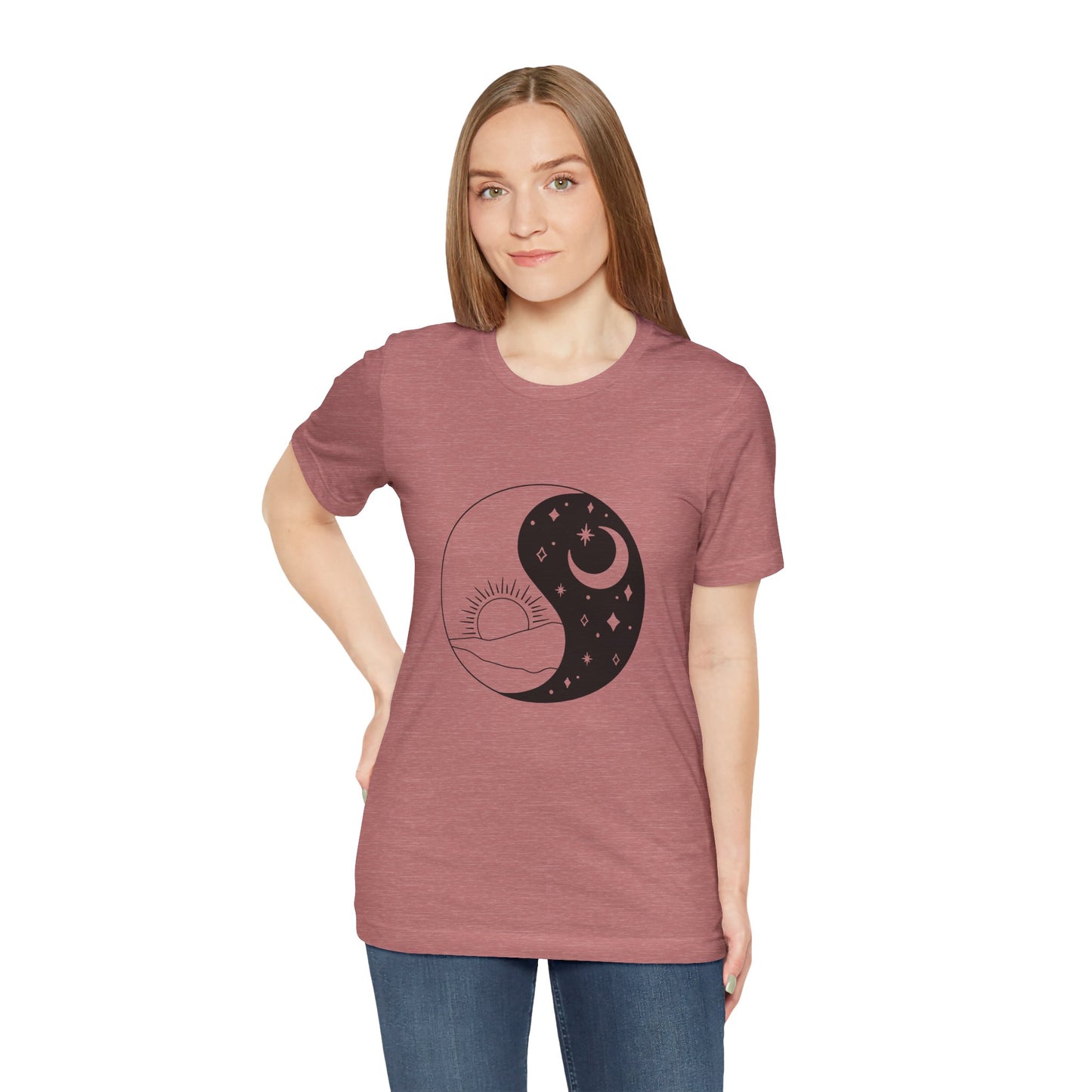 Ying Yang T-shirt, Sun and Moon Shirt, Mystical Shirt, Boho T-shirt, Mystics Shirt, Bohemian T-shirt, Gift Shirt for Her