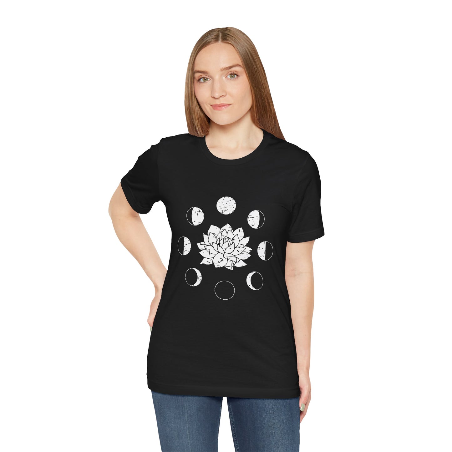 Lotus Moon Phase T-shirt, Boho T-shirt, Grunge Shirt, Inspirational T-shirt, Bohemian T-shirt, Moon and Stars T-Shirt, Gift for Her