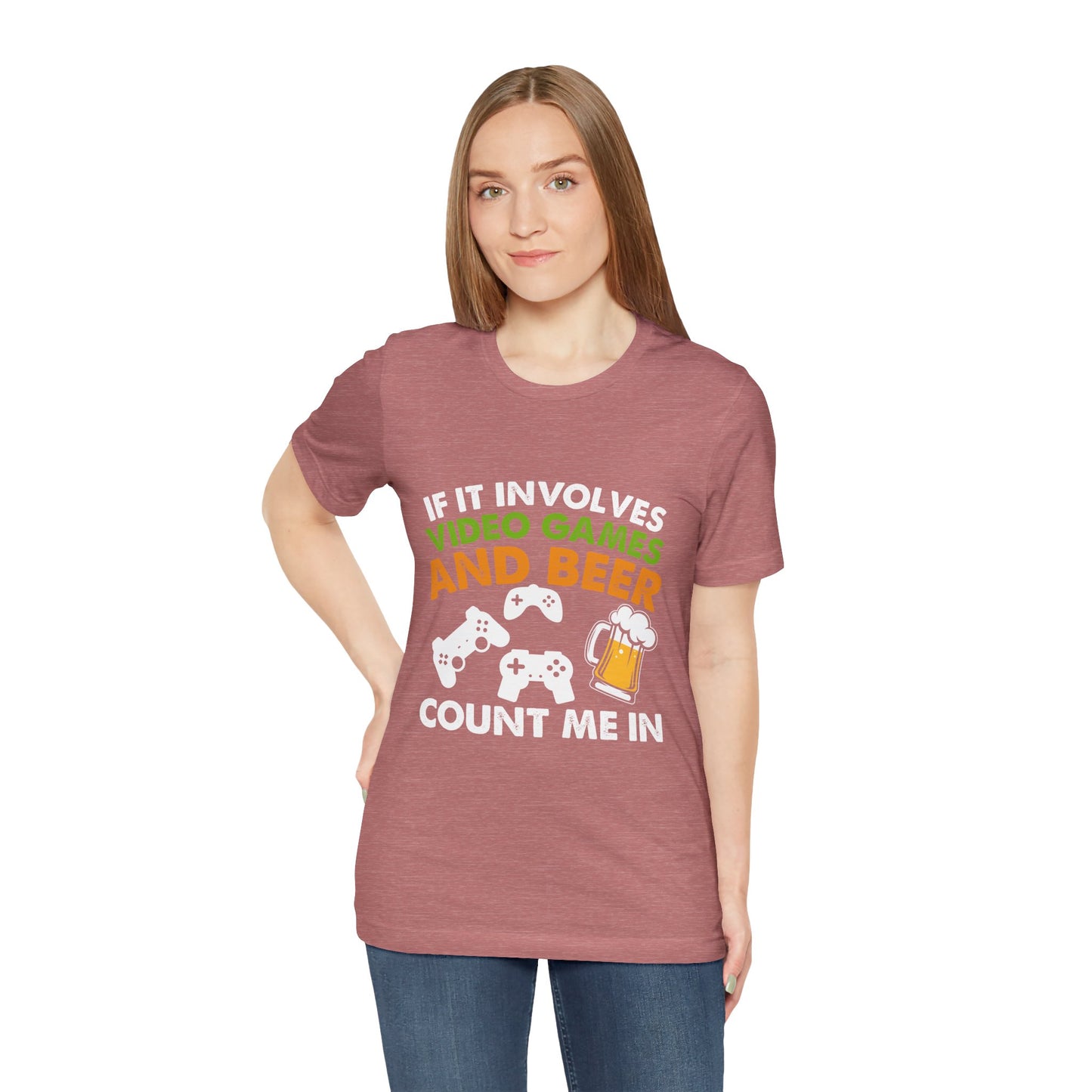 Video Games T-shirt, Gaming Shirt, Video Games and Beer Shirt, T-shirt for Gamers, Funny Gamer Shirts, Gift for Him, Funny Gaming Tee