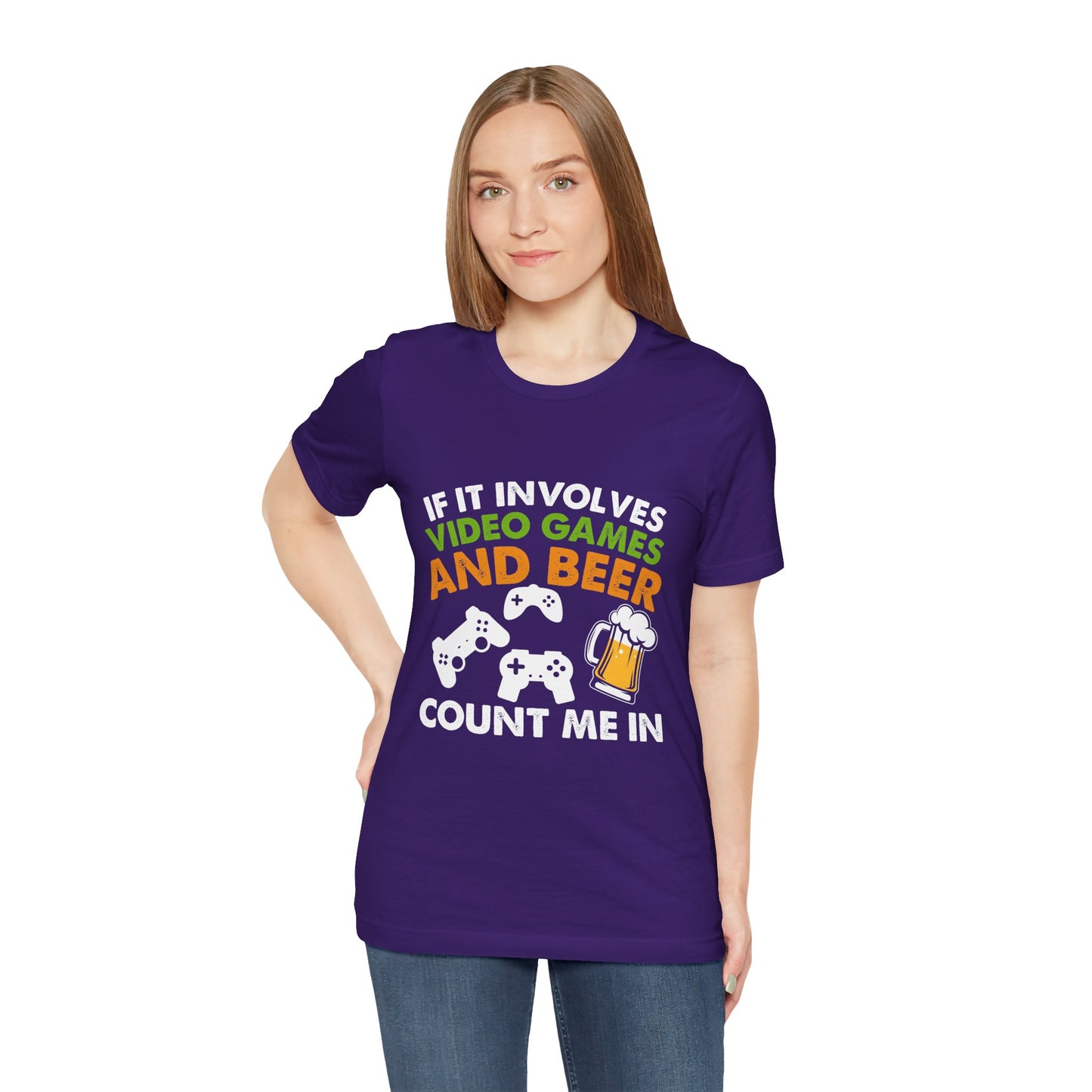 Video Games T-shirt, Gaming Shirt, Video Games and Beer Shirt, T-shirt for Gamers, Funny Gamer Shirts, Gift for Him, Funny Gaming Tee