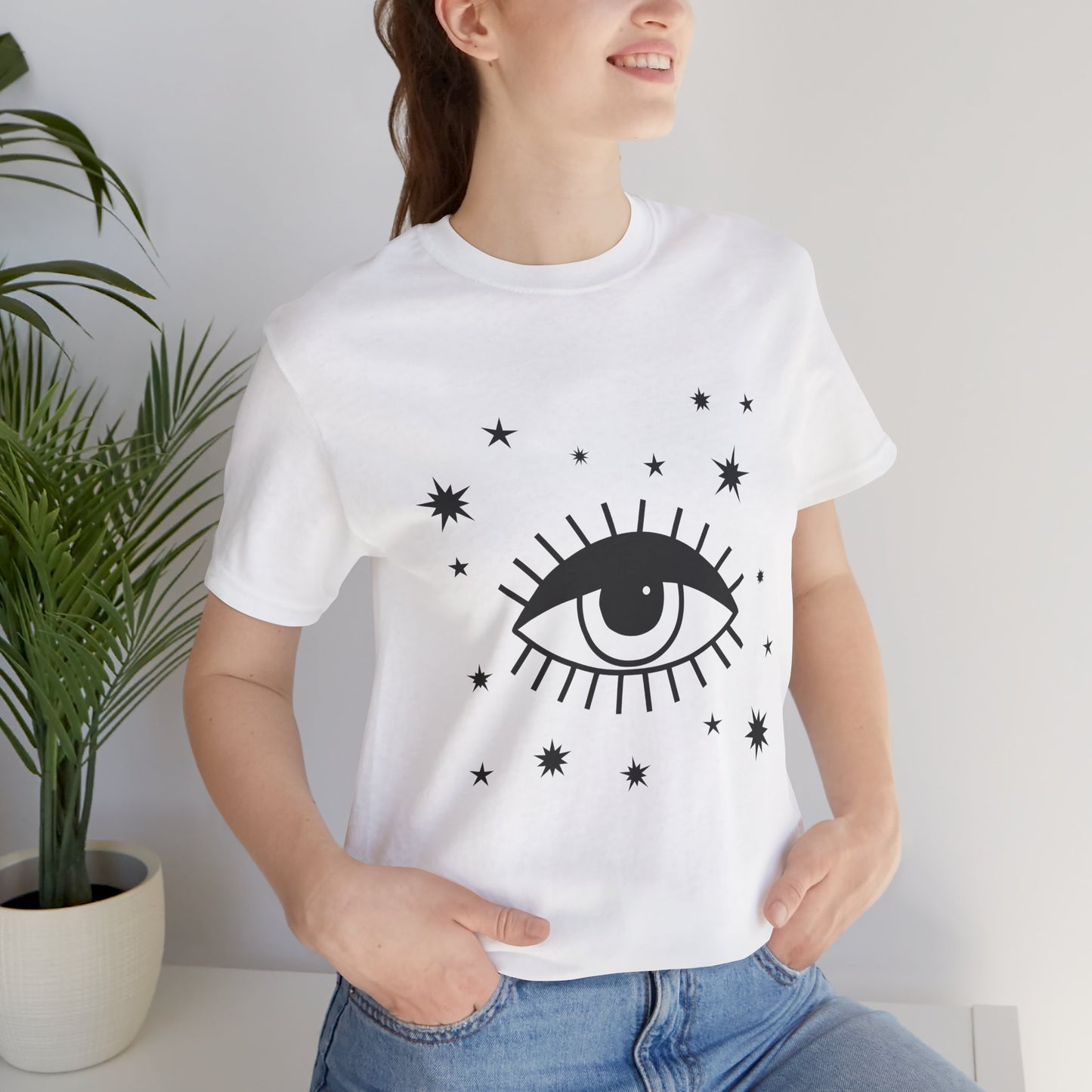 Mystical Shirt, Third Eye T-shirt, Boho T-shirt, Stars T-Shirt, Bohemian T-shirt, Astrologic Shirt, Gift for Her