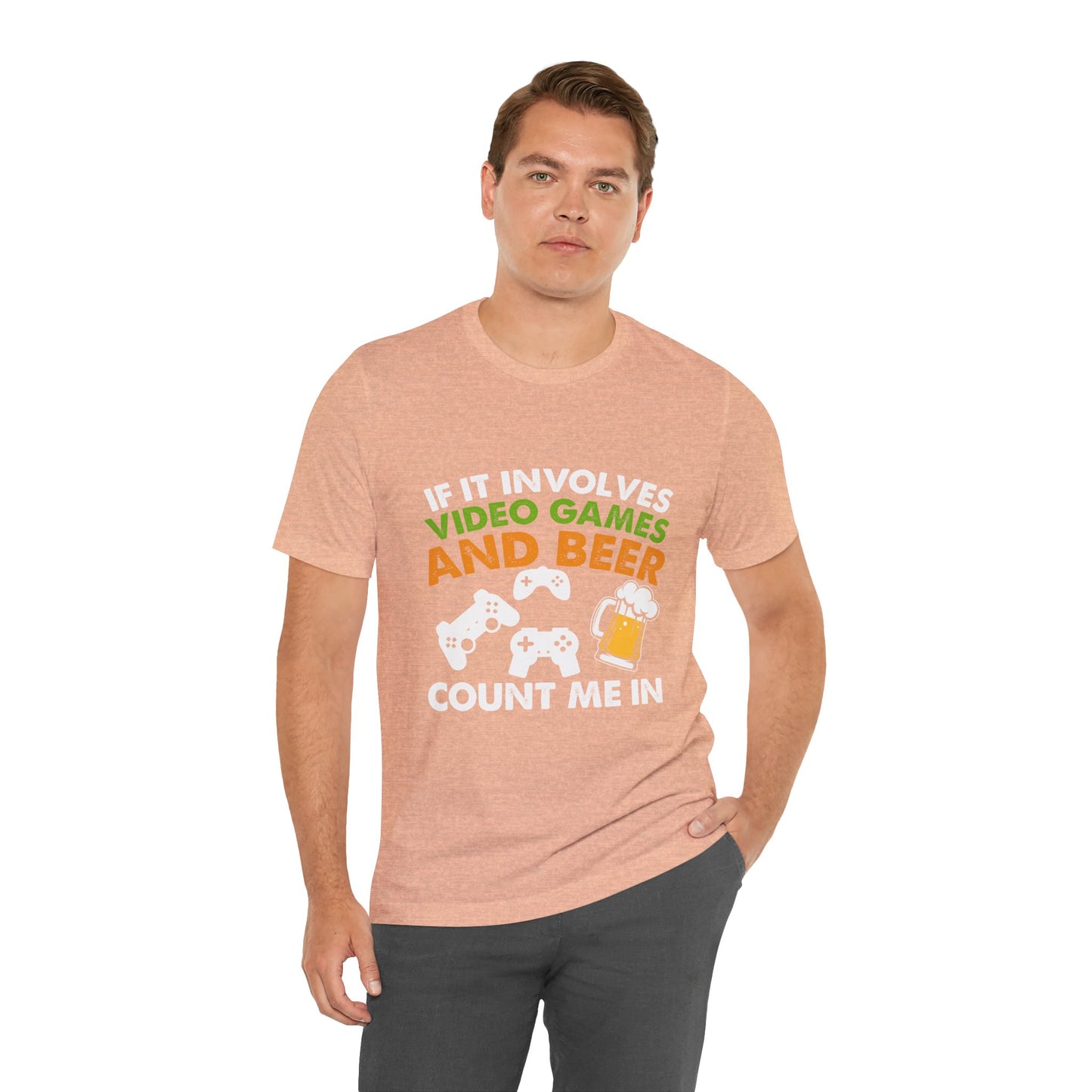 Video Games T-shirt, Gaming Shirt, Video Games and Beer Shirt, T-shirt for Gamers, Funny Gamer Shirts, Gift for Him, Funny Gaming Tee