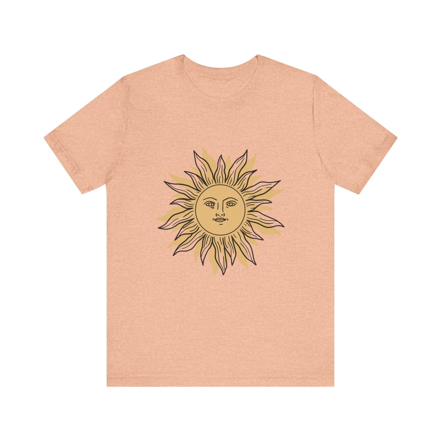 Sun Face T-shirt, Mystical Shirt, Boho T-shirt, Solar T-shirt, Moon and Stars T-Shirt, Bohemian T-shirt, Astrologic Shirt, Gift for Her