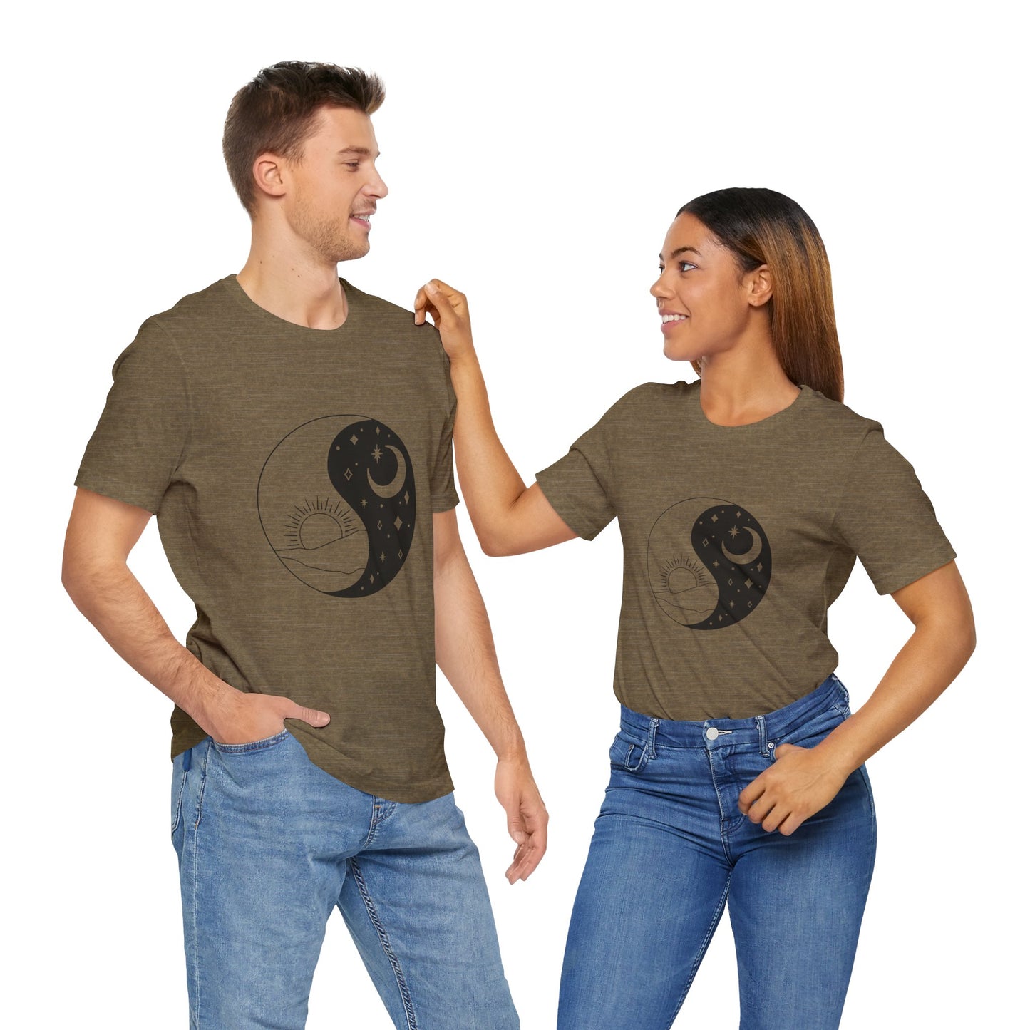 Ying Yang T-shirt, Sun and Moon Shirt, Mystical Shirt, Boho T-shirt, Mystics Shirt, Bohemian T-shirt, Gift Shirt for Her