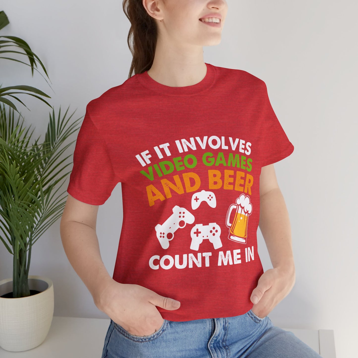 Video Games T-shirt, Gaming Shirt, Video Games and Beer Shirt, T-shirt for Gamers, Funny Gamer Shirts, Gift for Him, Funny Gaming Tee