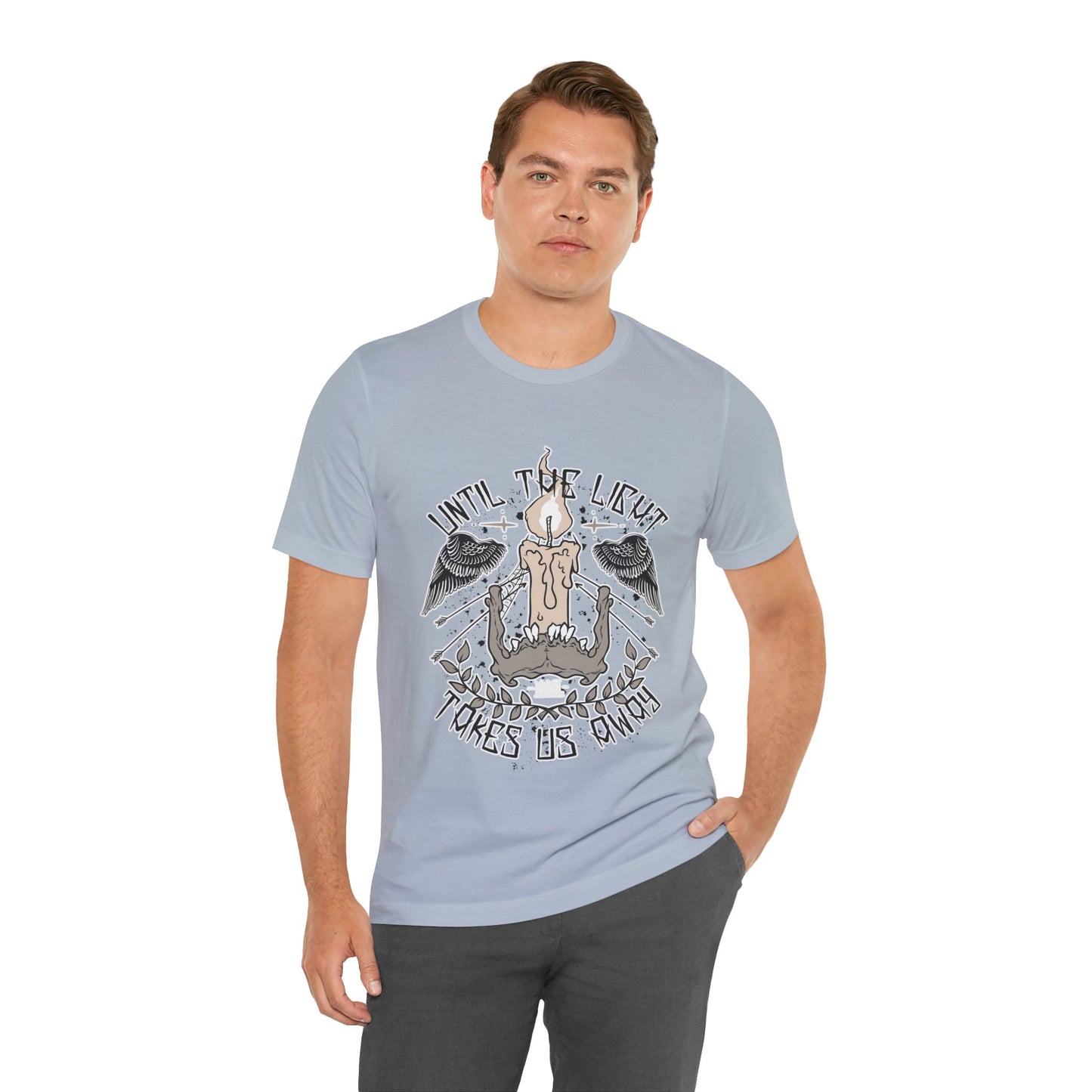 Until the Light Takes us Away T-shirt, Inspirational T-shirt, Skull Shirt, Heavy Metal Rock Shirt, Wings T-Shirt, Rockers T-shirt