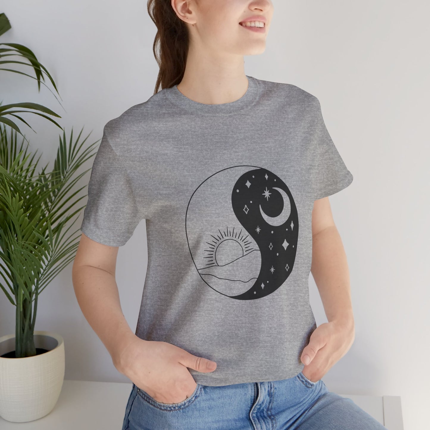 Ying Yang T-shirt, Sun and Moon Shirt, Mystical Shirt, Boho T-shirt, Mystics Shirt, Bohemian T-shirt, Gift Shirt for Her