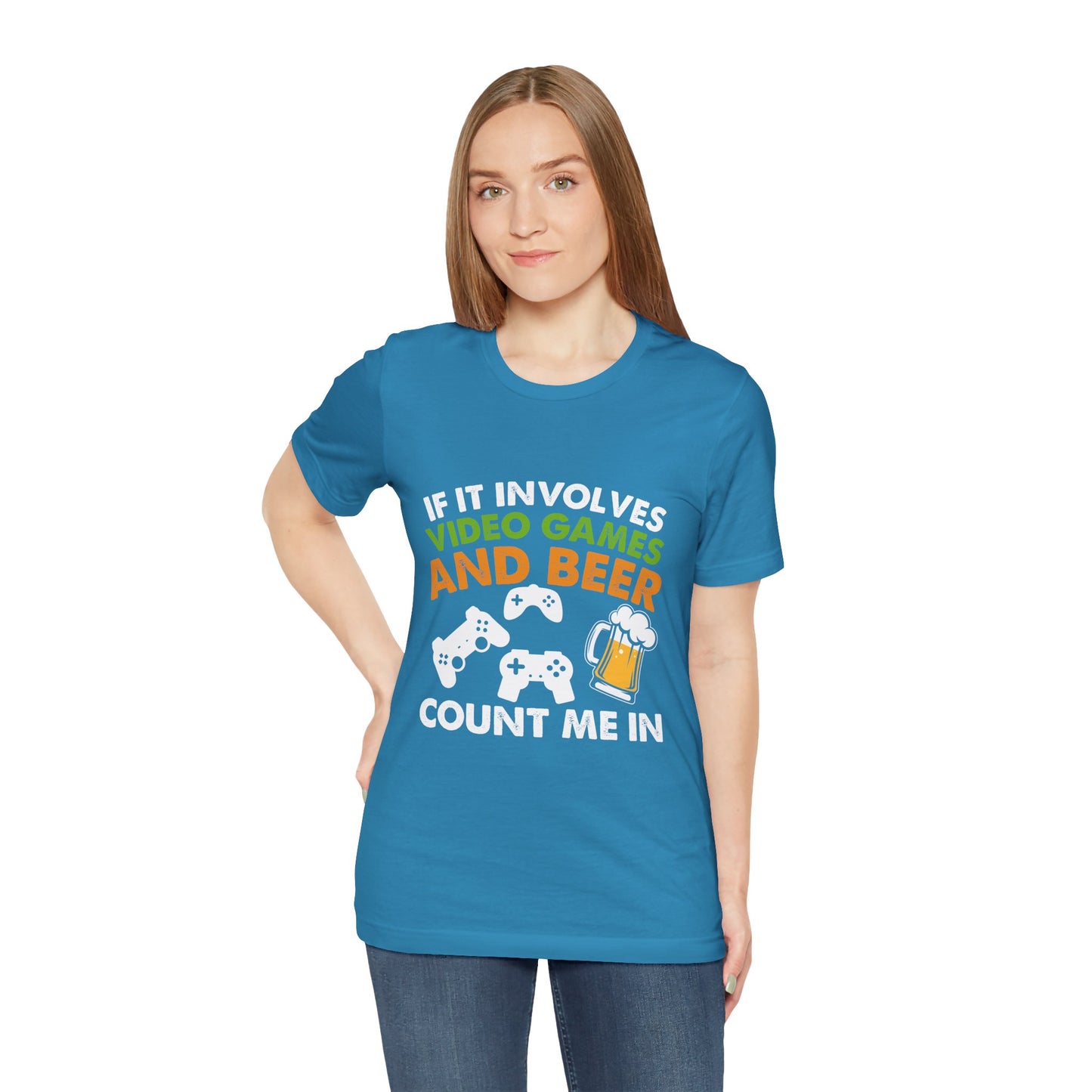 Video Games T-shirt, Gaming Shirt, Video Games and Beer Shirt, T-shirt for Gamers, Funny Gamer Shirts, Gift for Him, Funny Gaming Tee