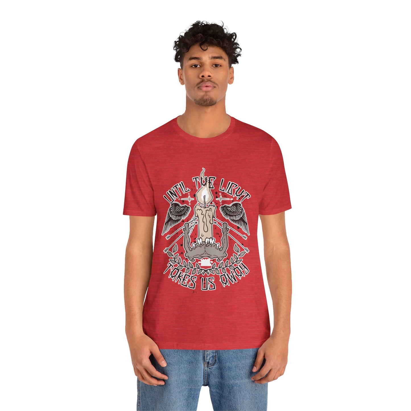 Until the Light Takes us Away T-shirt, Inspirational T-shirt, Skull Shirt, Heavy Metal Rock Shirt, Wings T-Shirt, Rockers T-shirt