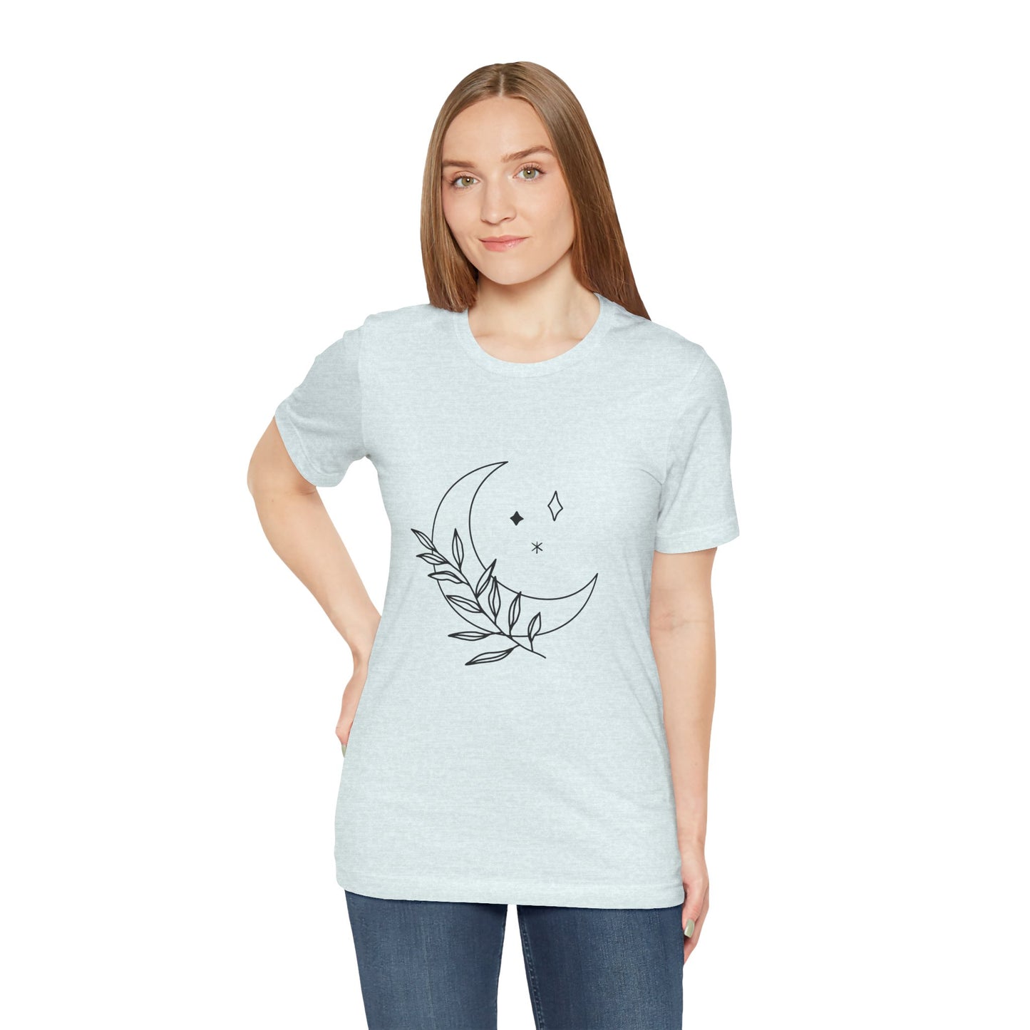 Moon Branch T-shirt, Mystical Shirt, Mystic Tee, Boho T-shirt, Bohemian T-shirt, Moon and Stars T-Shirt, Gift for Her