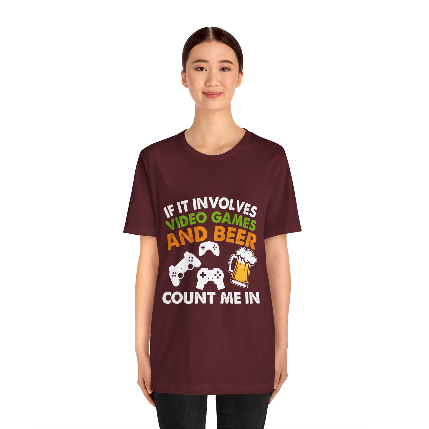 Video Games T-shirt, Gaming Shirt, Video Games and Beer Shirt, T-shirt for Gamers, Funny Gamer Shirts, Gift for Him, Funny Gaming Tee