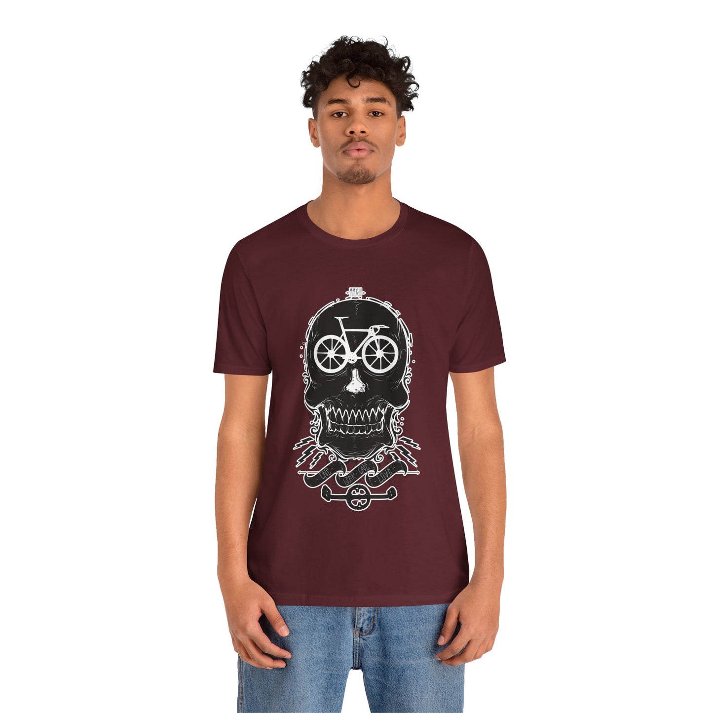 Bicycle Love T-shirt, Skull T-shirt, Shirt with Skull, Skull Head T-shirt, T-shirt with Bicycle, Horror Shirt, Humor T-Shirt
