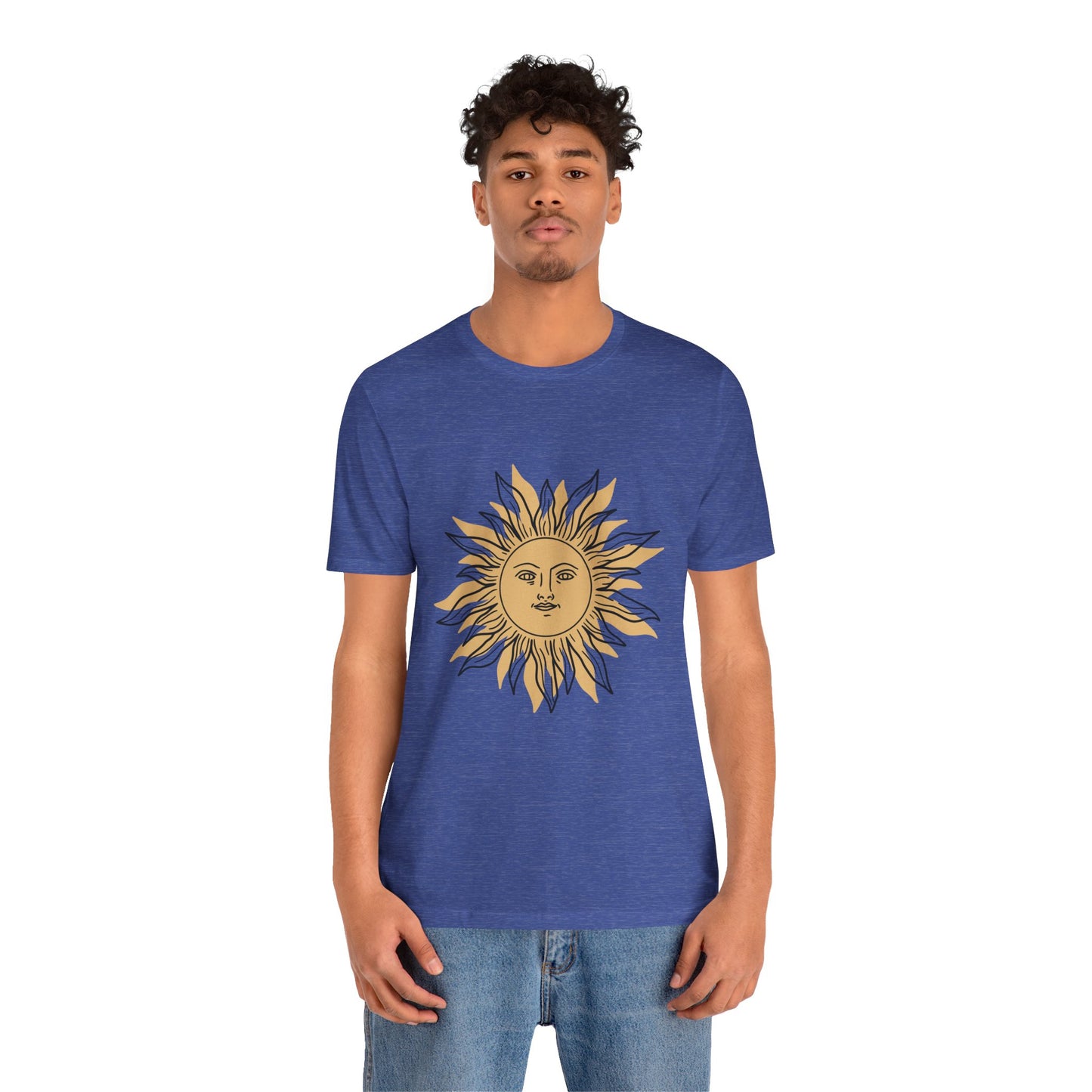 Sun Face T-shirt, Mystical Shirt, Boho T-shirt, Solar T-shirt, Moon and Stars T-Shirt, Bohemian T-shirt, Astrologic Shirt, Gift for Her