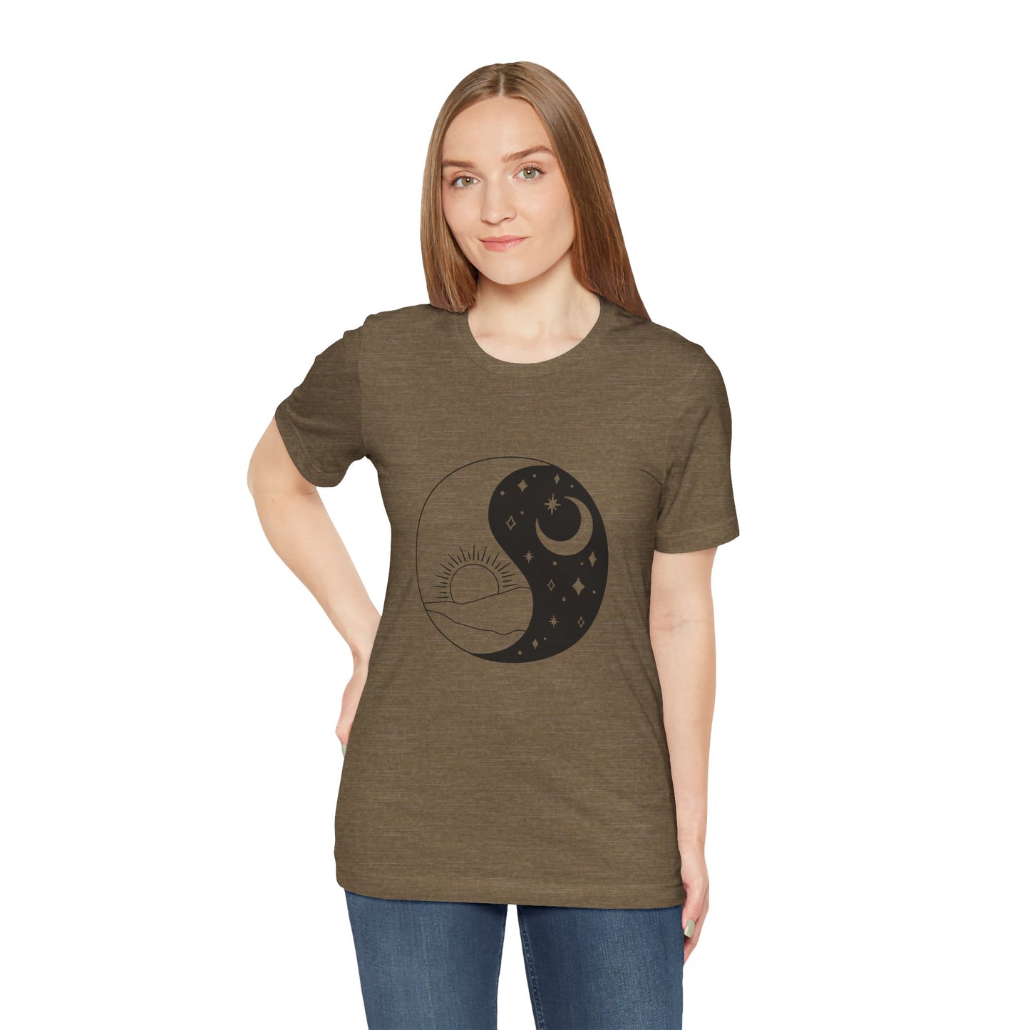 Ying Yang T-shirt, Sun and Moon Shirt, Mystical Shirt, Boho T-shirt, Mystics Shirt, Bohemian T-shirt, Gift Shirt for Her