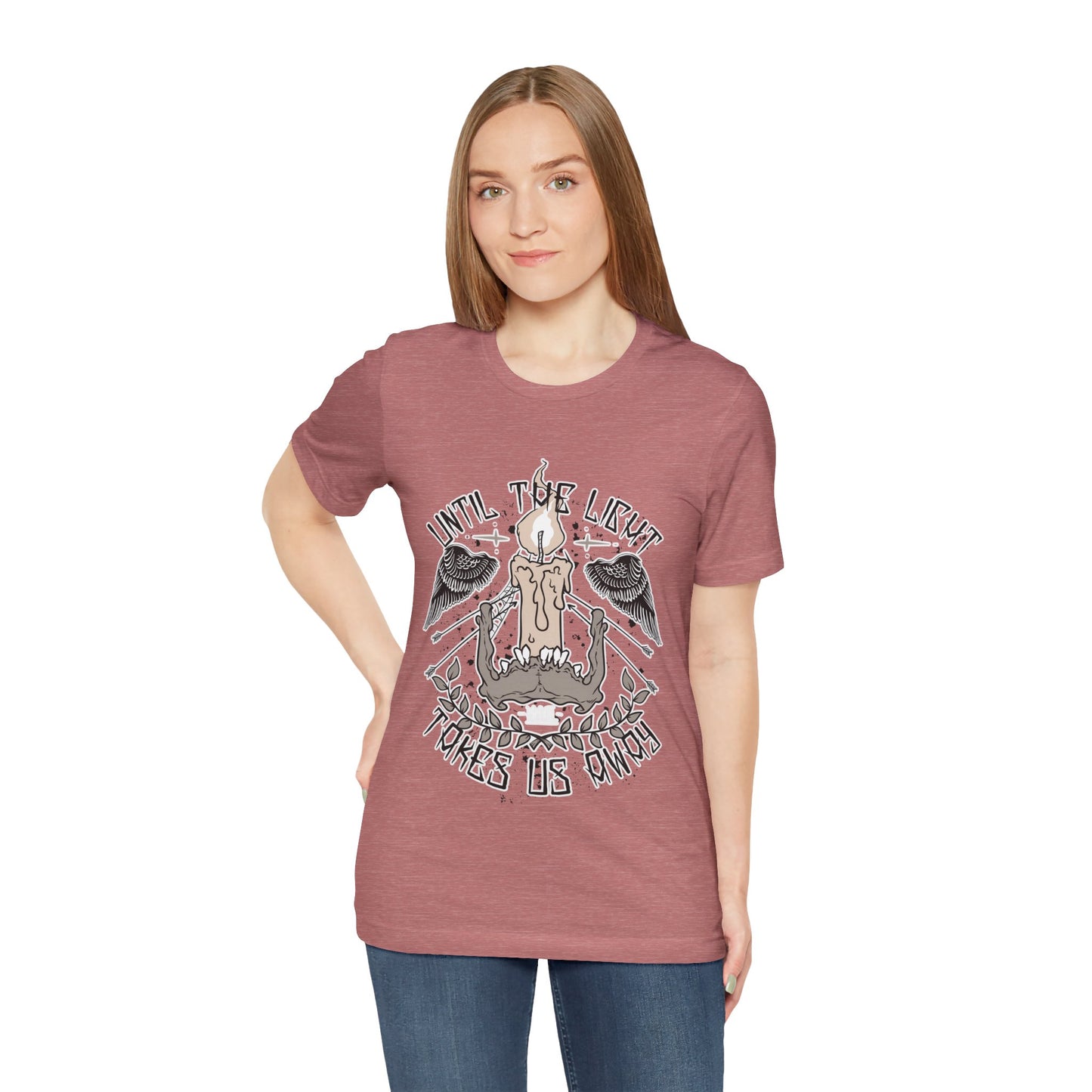 Until the Light Takes us Away T-shirt, Inspirational T-shirt, Skull Shirt, Heavy Metal Rock Shirt, Wings T-Shirt, Rockers T-shirt